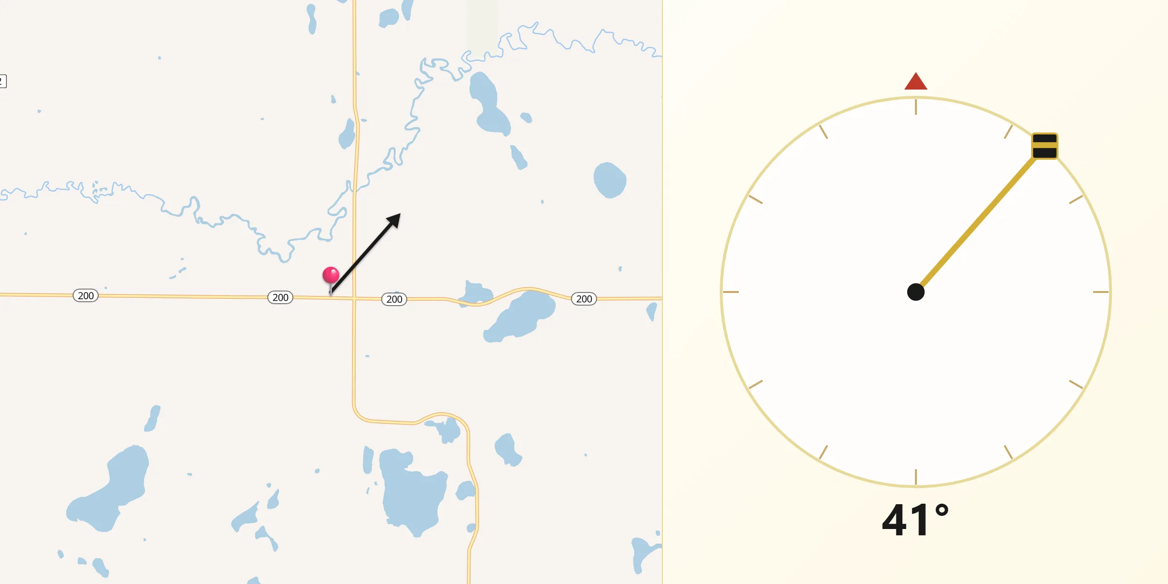 Qibla Direction from Mahnomen County