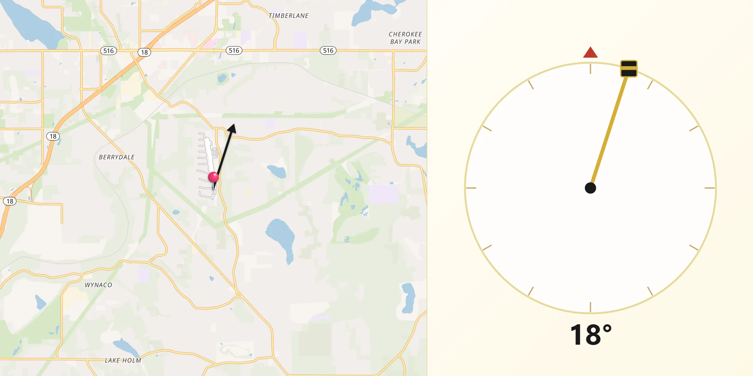 Qibla Direction from Lake Morton-Berrydale