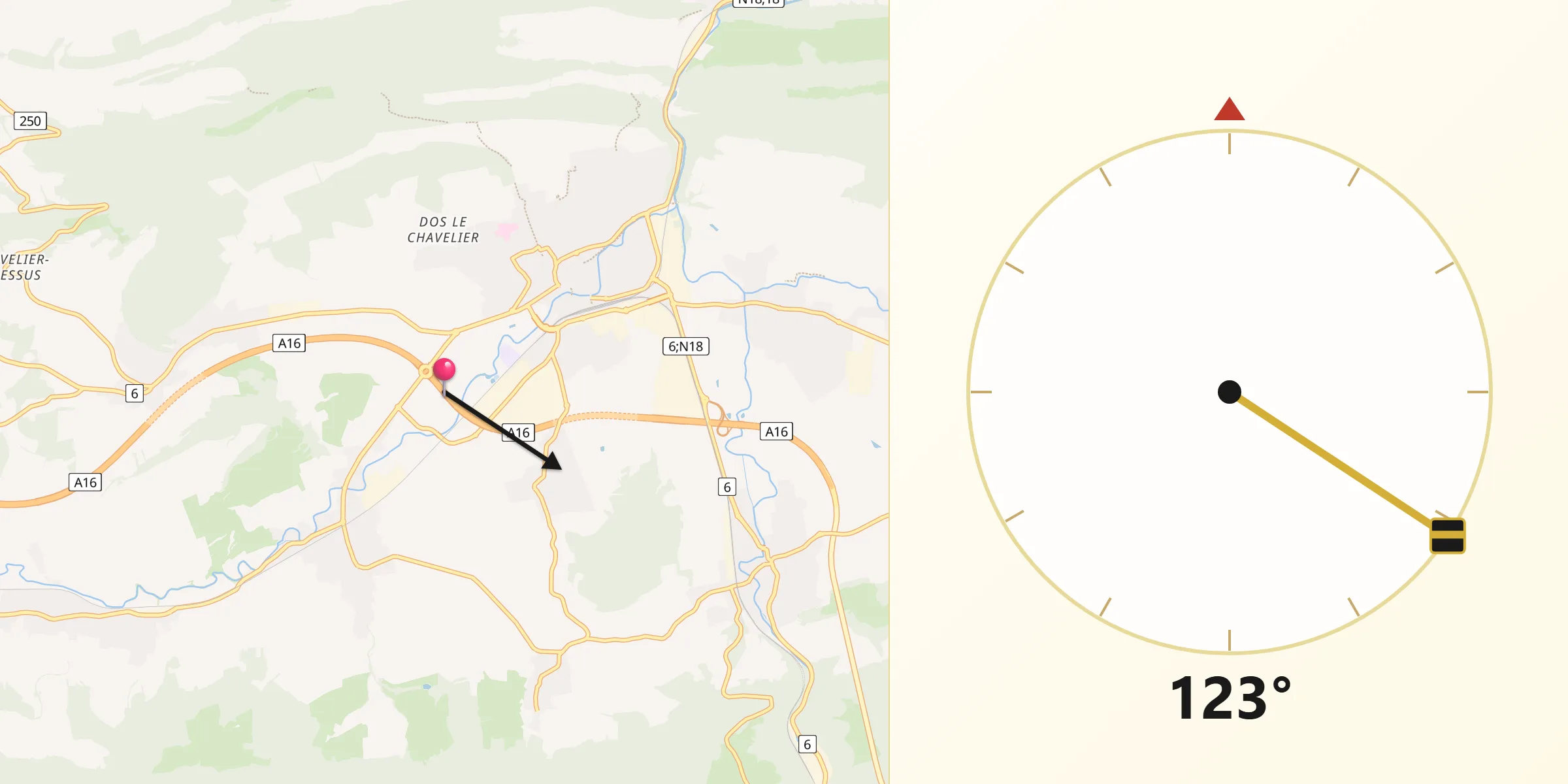 Direzione della Qibla da Delémont District