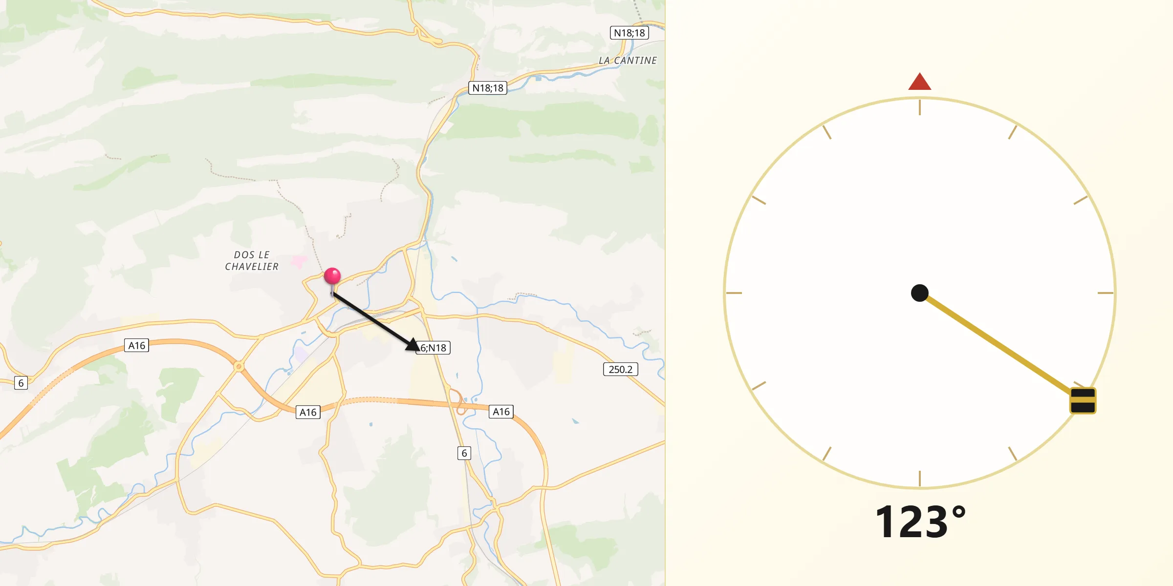 Direzione della Qibla da Delémont