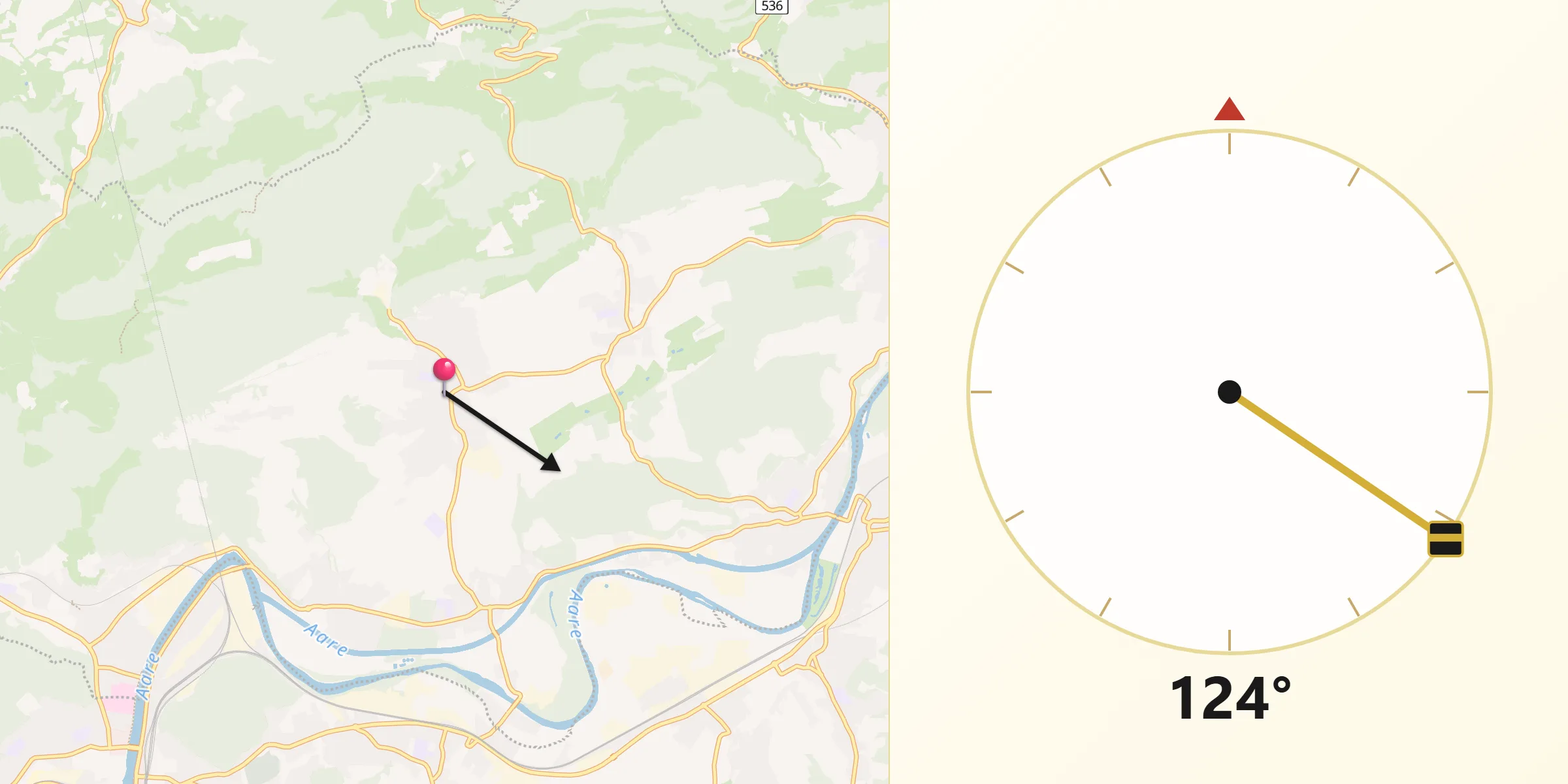 Direzione della Qibla da Lostorf
