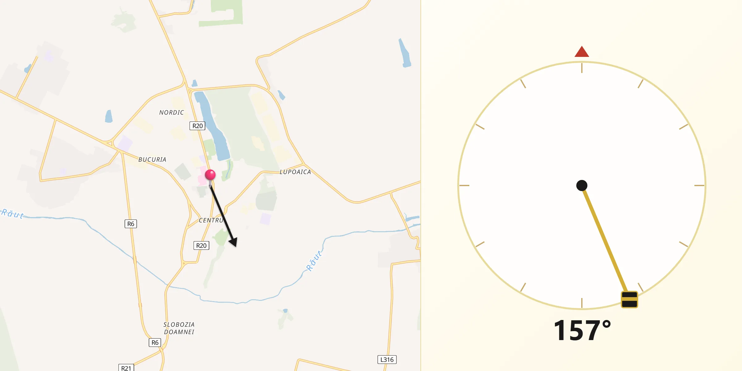 Направление Киблы из Оргеев