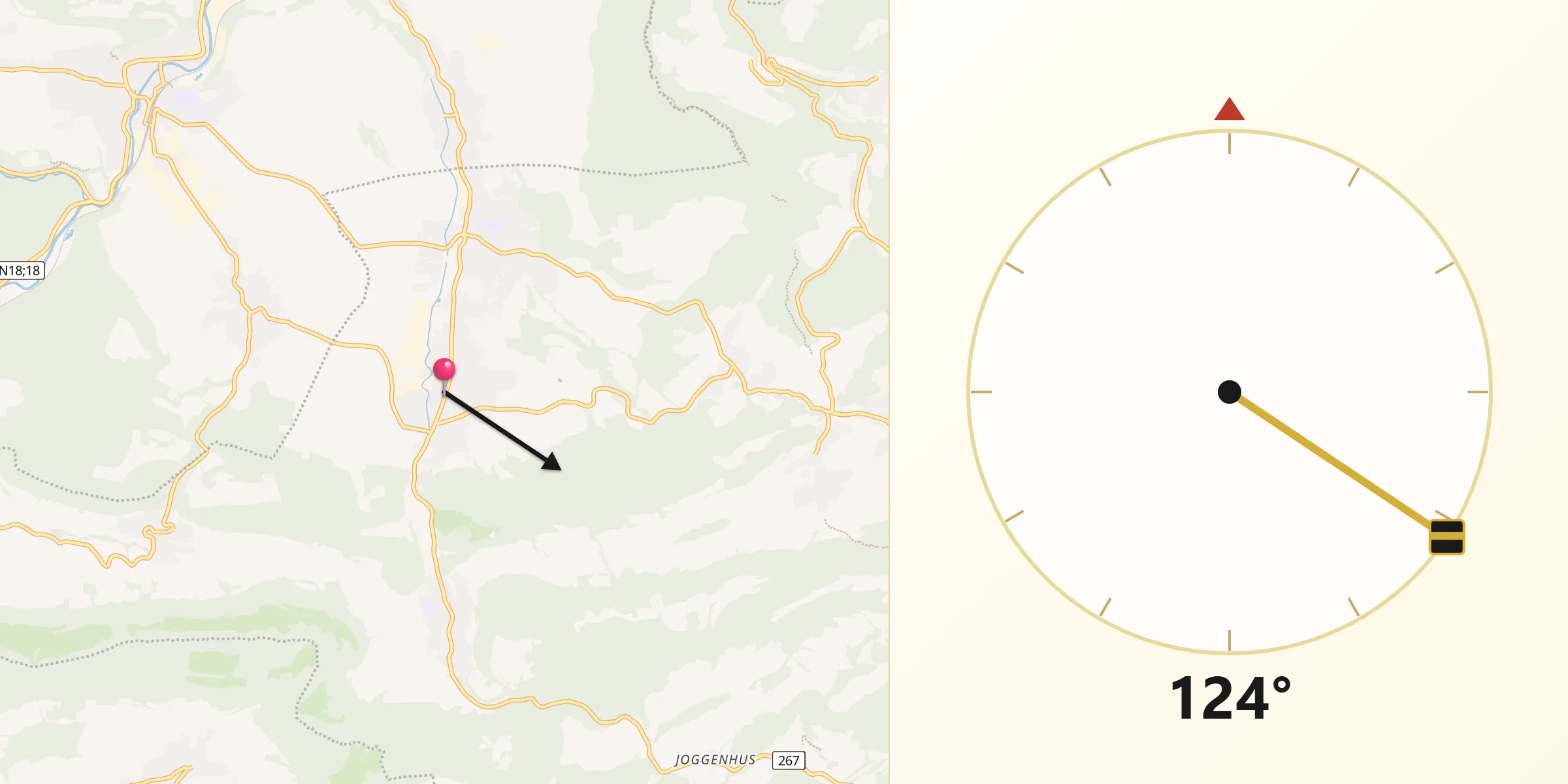 Direction vers la Qibla depuis Büsserach