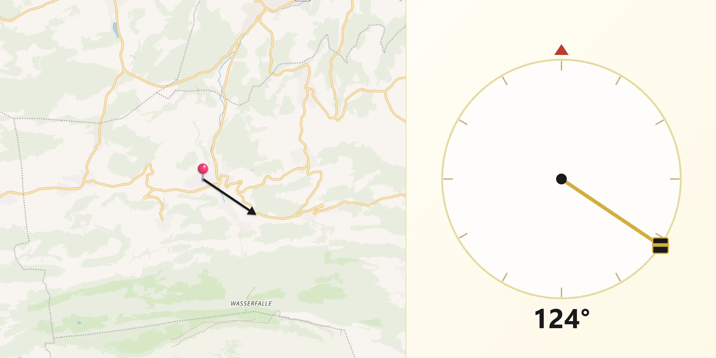 Direzione della Qibla da Reigoldswil