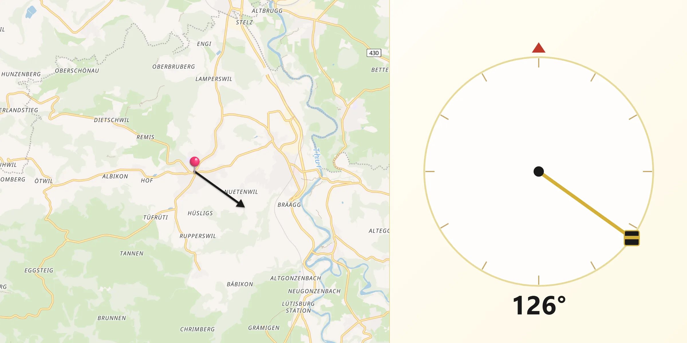 Direzione della Qibla da Kirchberg