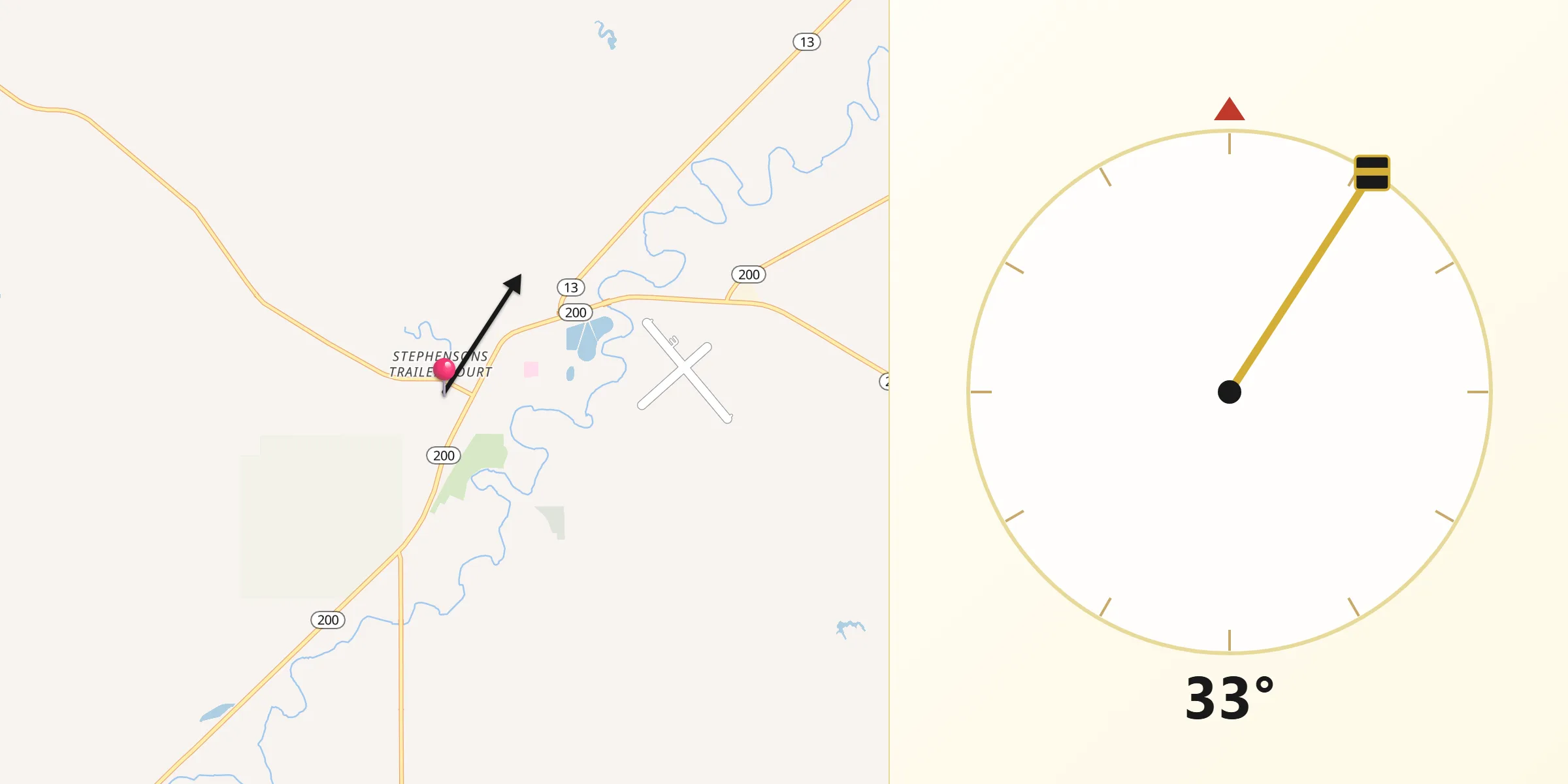 Qibla Direction from Circle