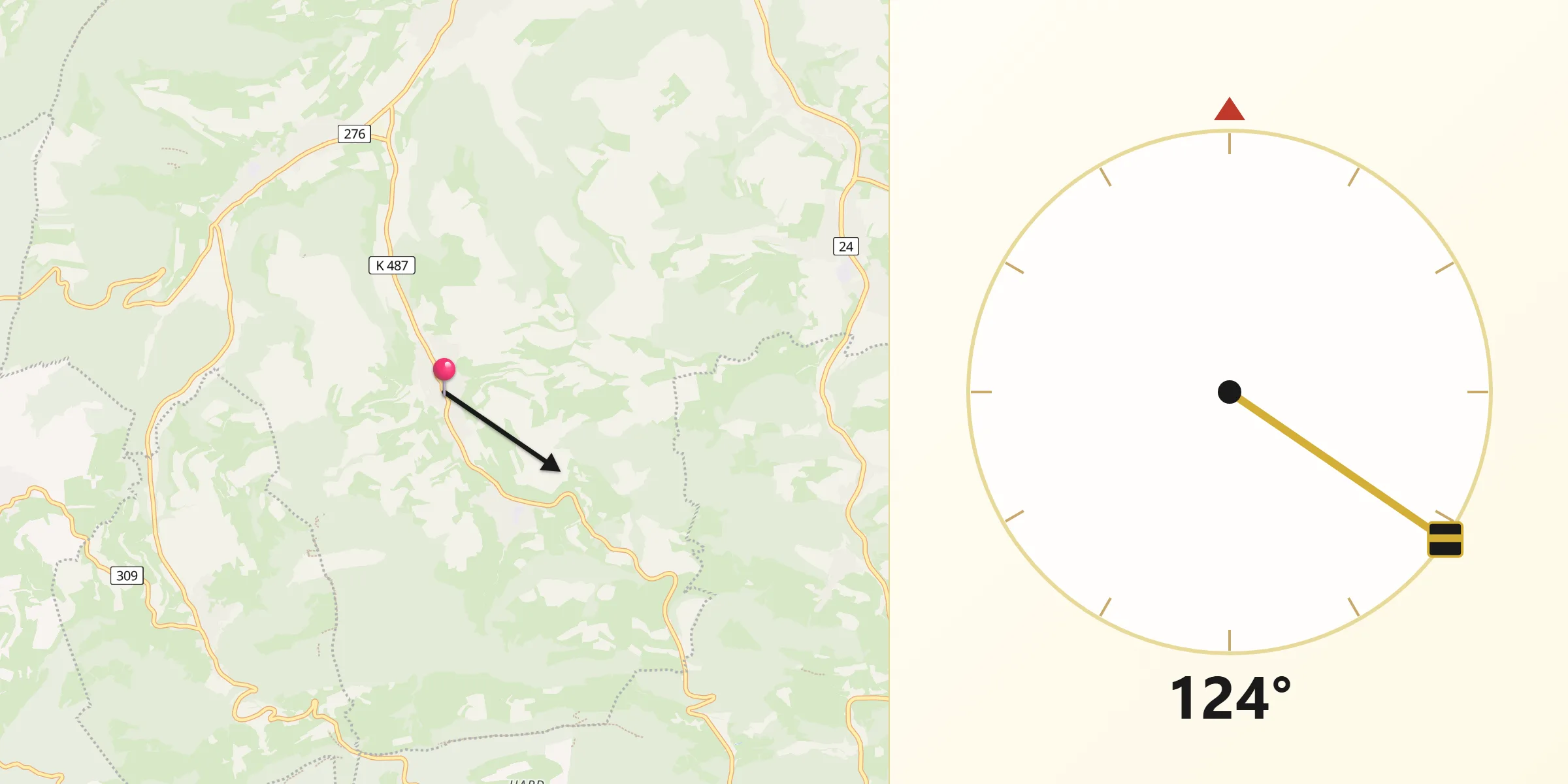 Direzione della Qibla da Wölflinswil