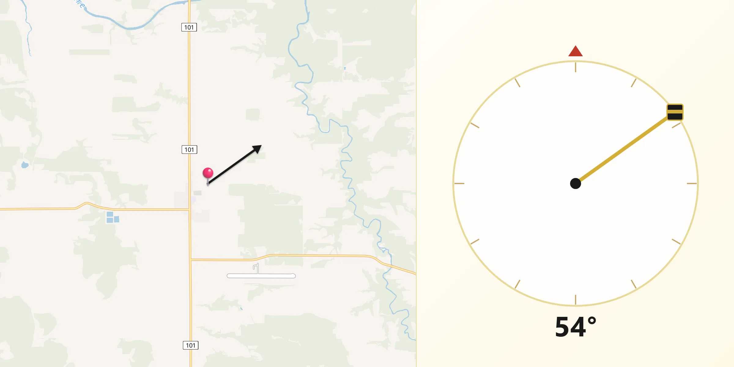Qibla Direction from Saint-Bruno-de-Guigues