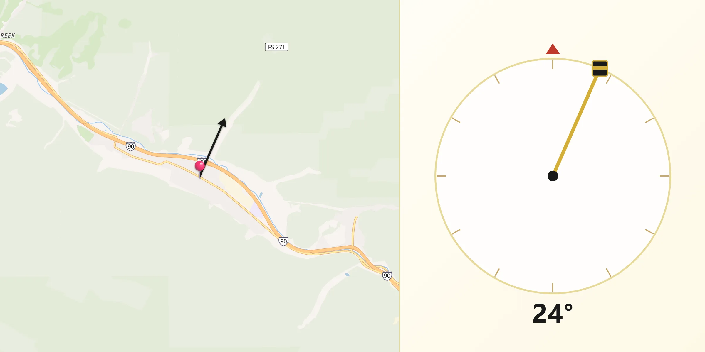 Qibla Direction from Osburn