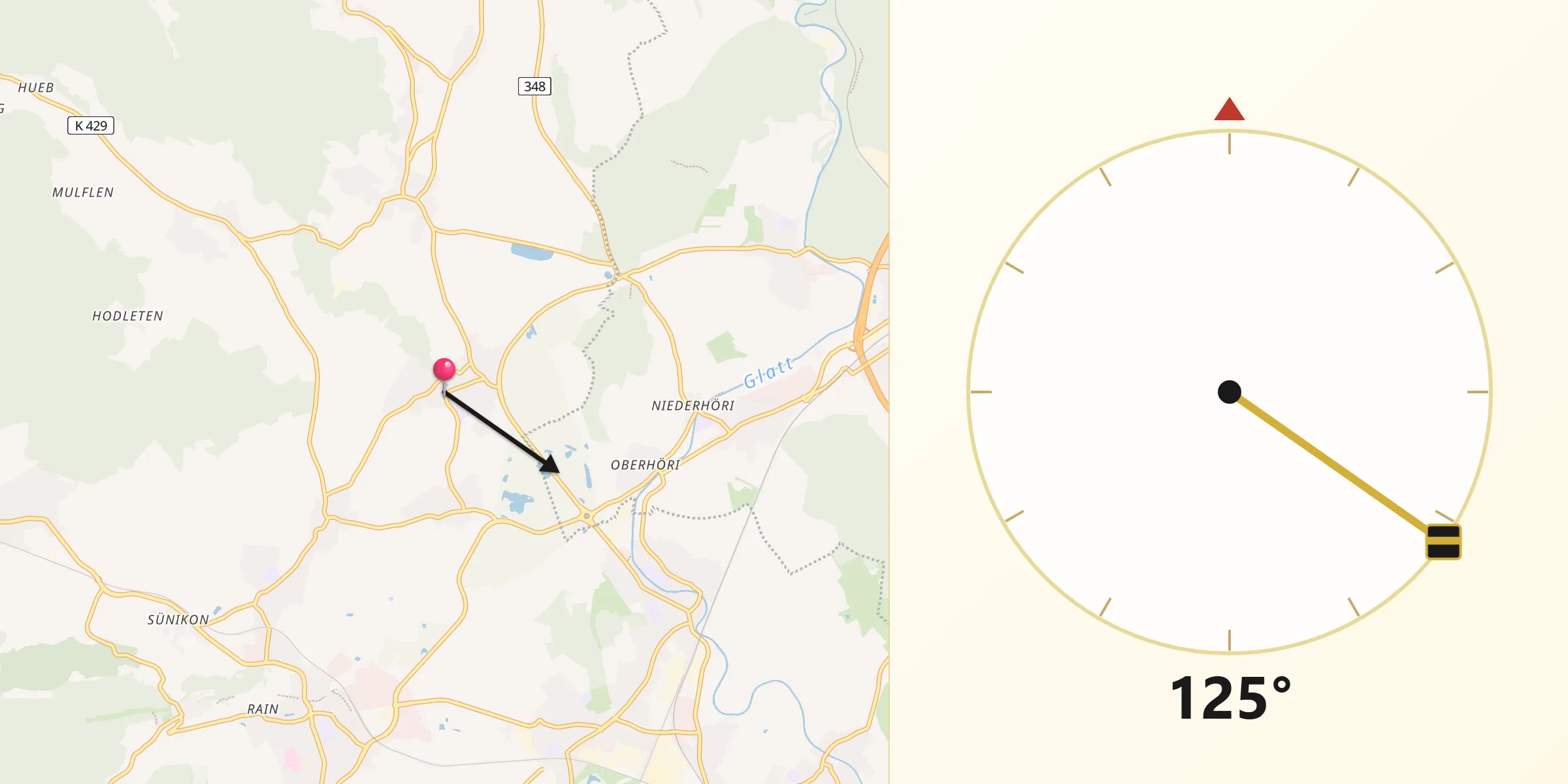 Direzione della Qibla da Neerach