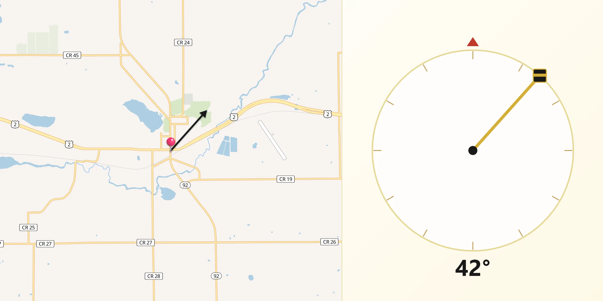 Qibla Direction from Bagley