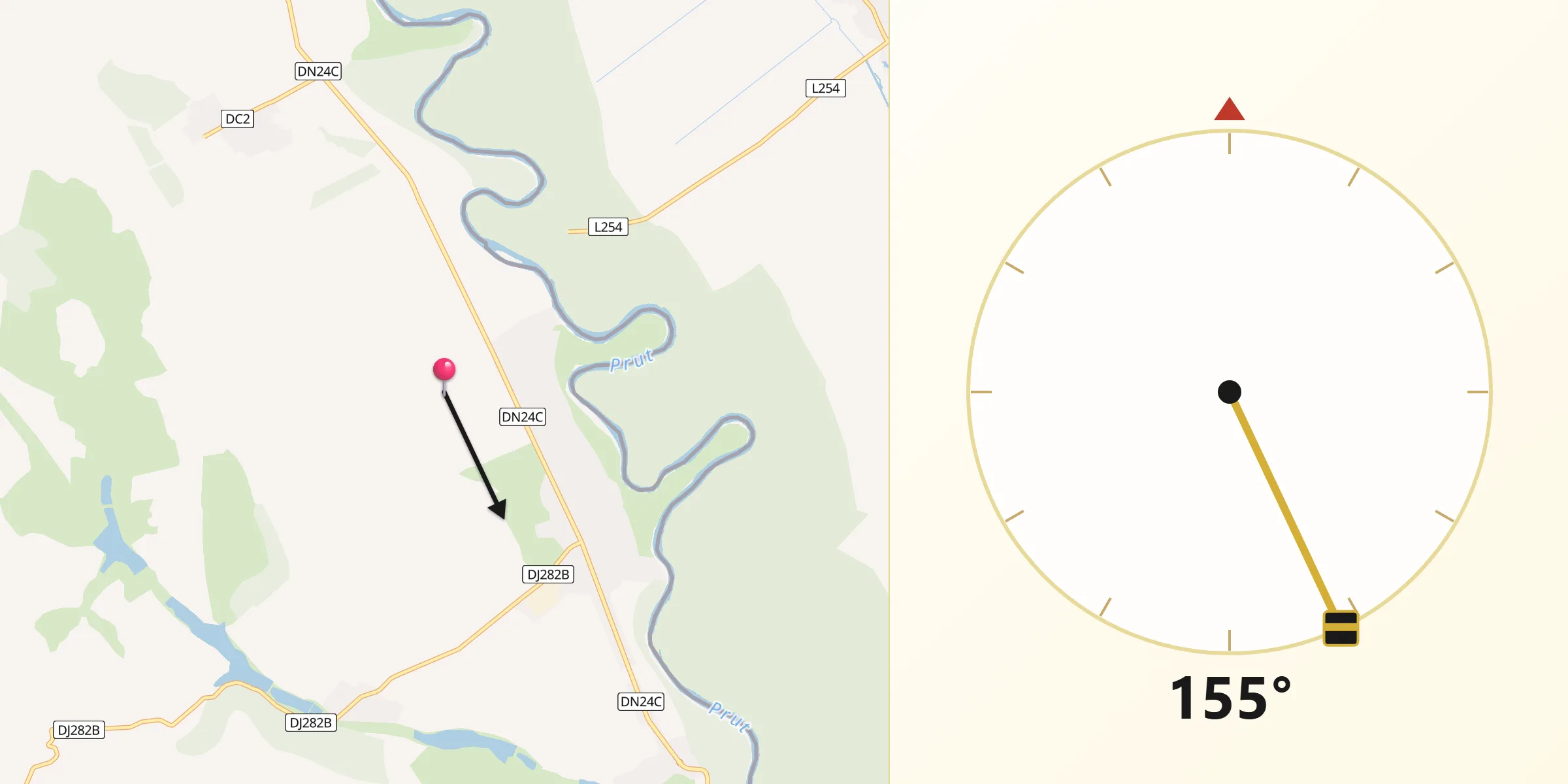 Direcția Qibla din Comuna Bivolari