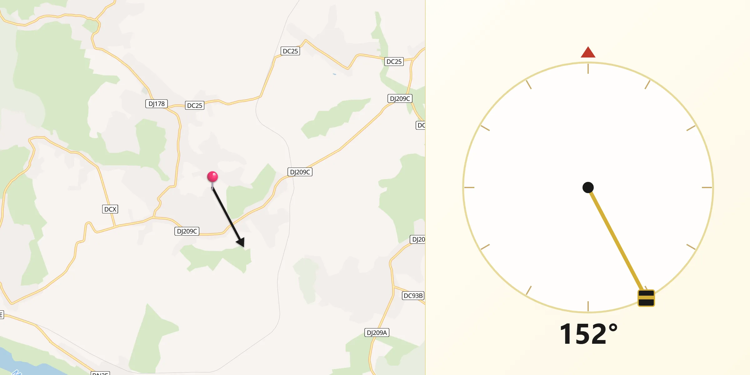 Direcția Qibla din Comuna Drãgoieşti