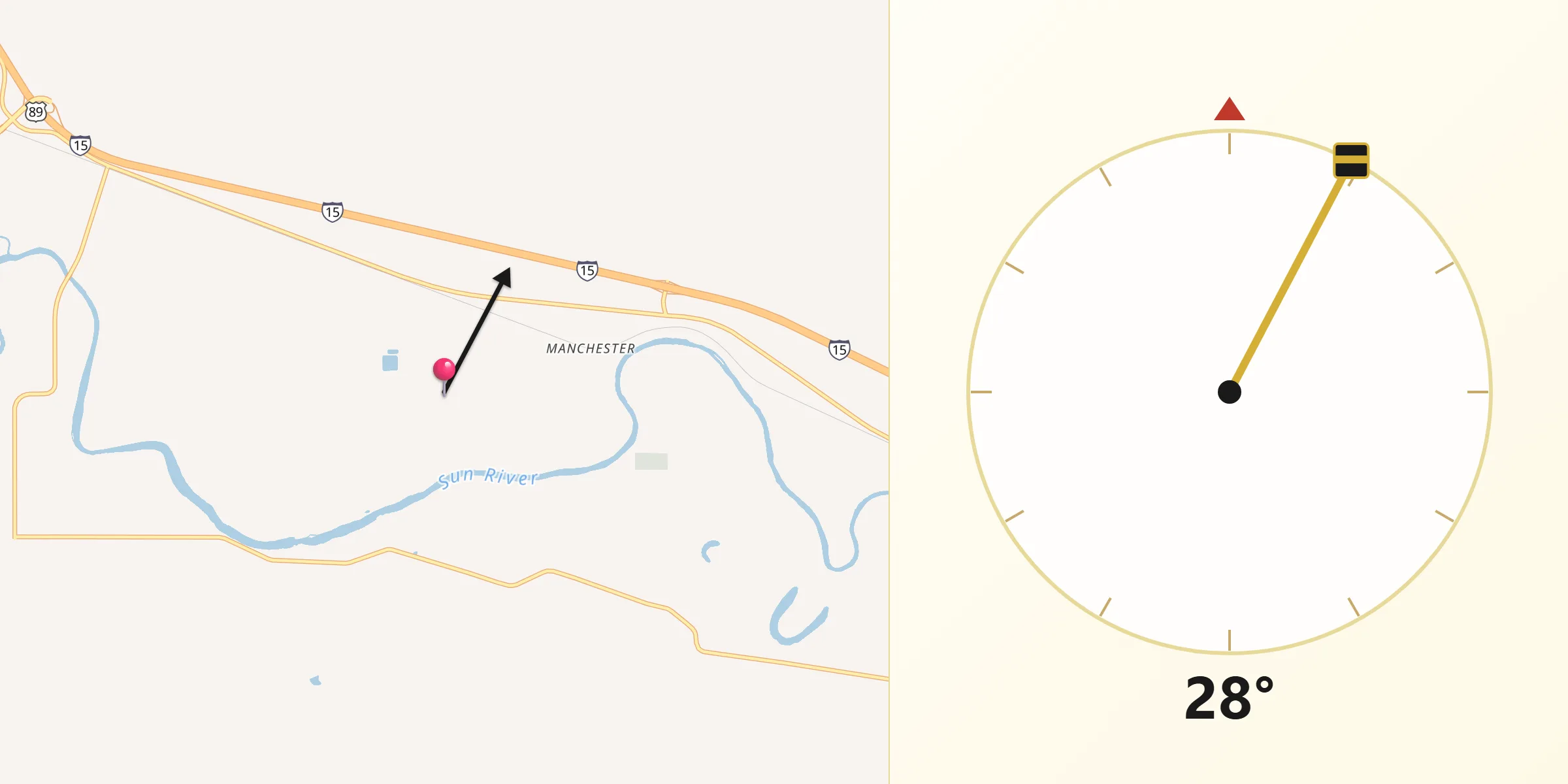Qibla Direction from Sun Prairie