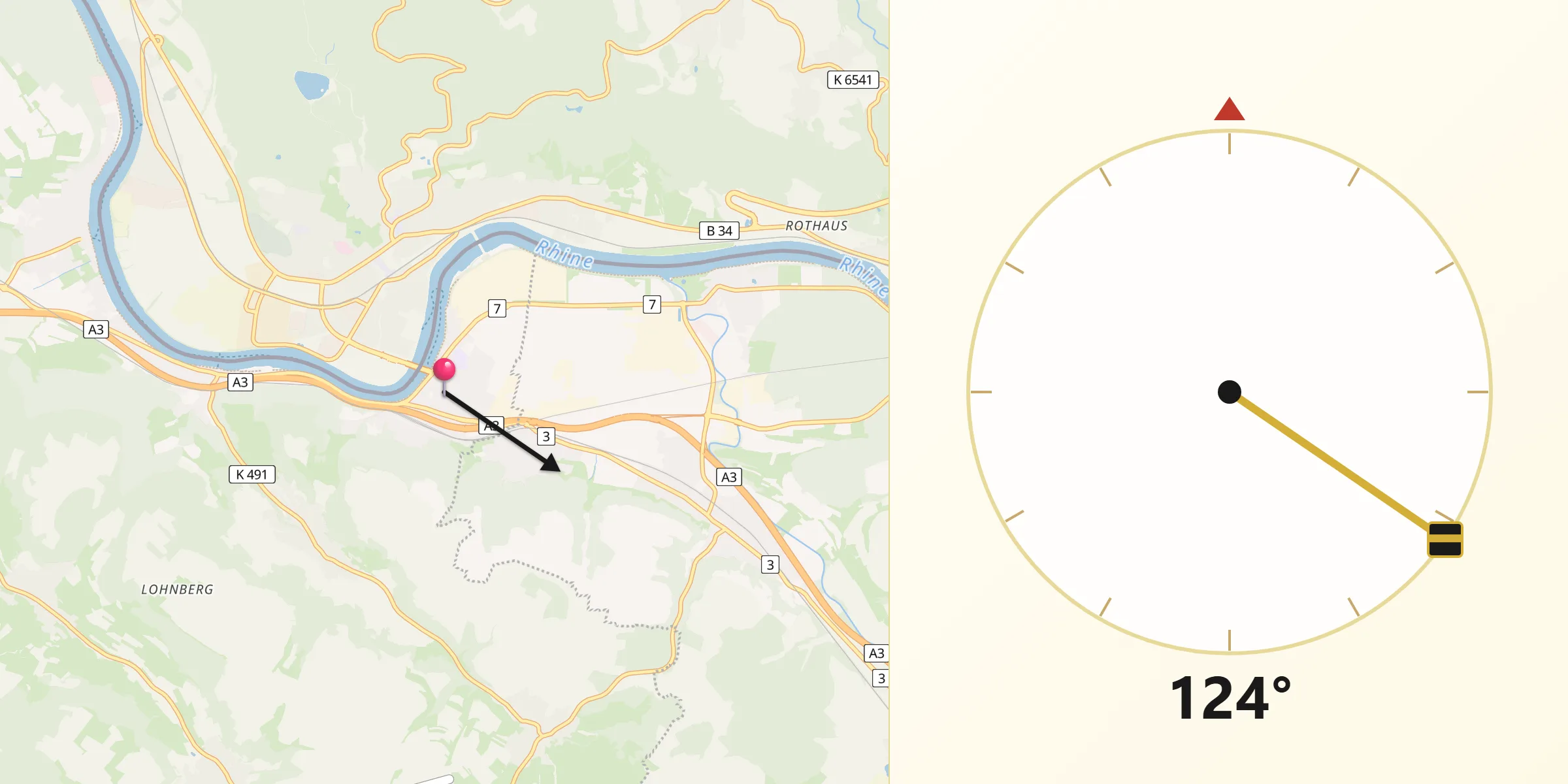 Direzione della Qibla da Stein