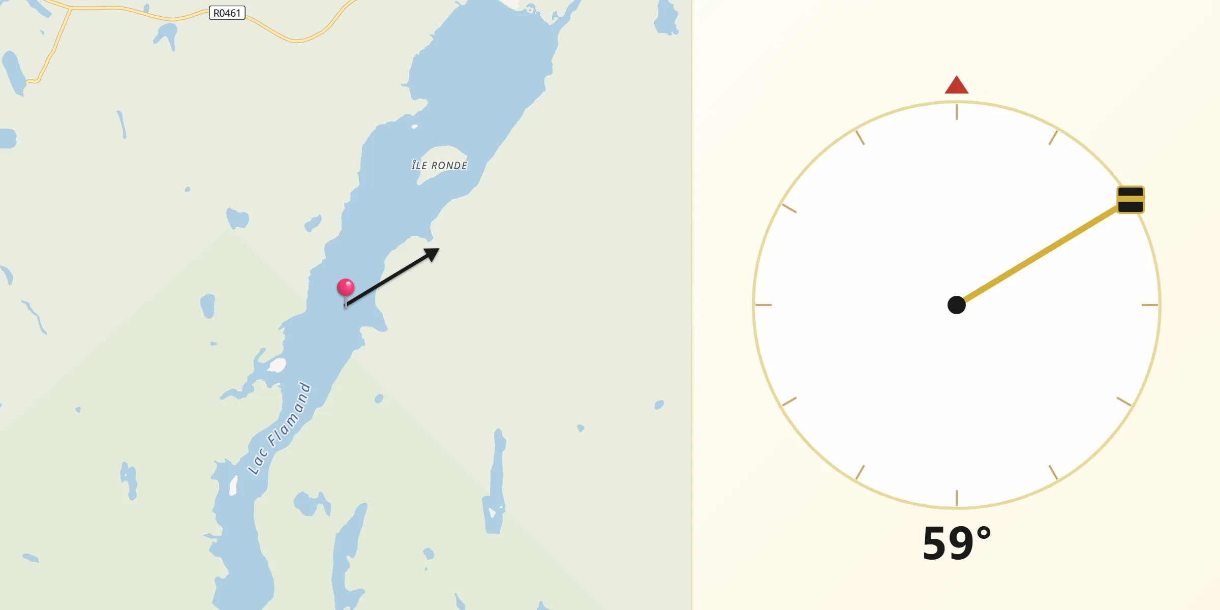 Qibla Direction from Mauricie