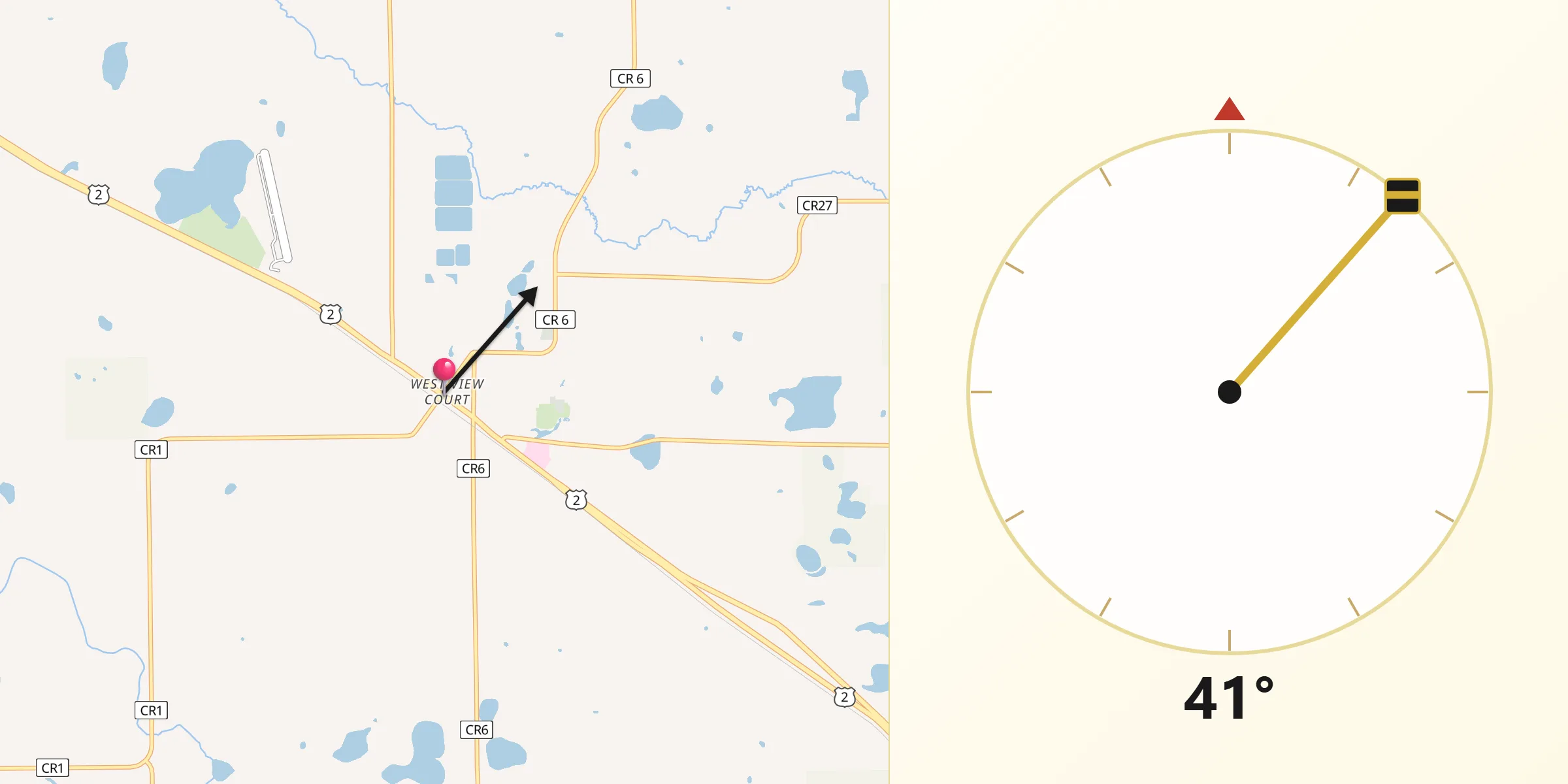 Qibla Direction from Fosston