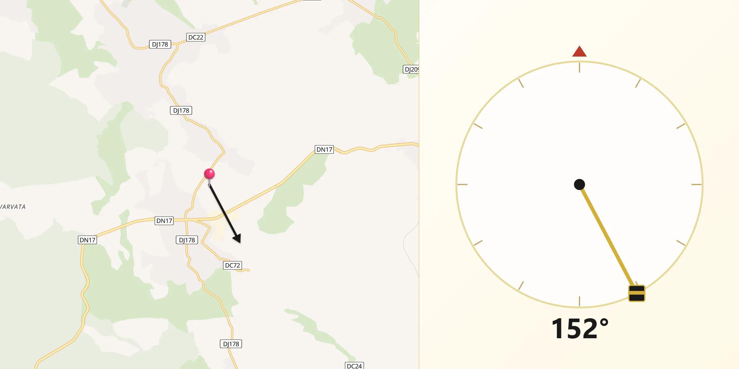 Direcția Qibla din Comuna Ilişeşti