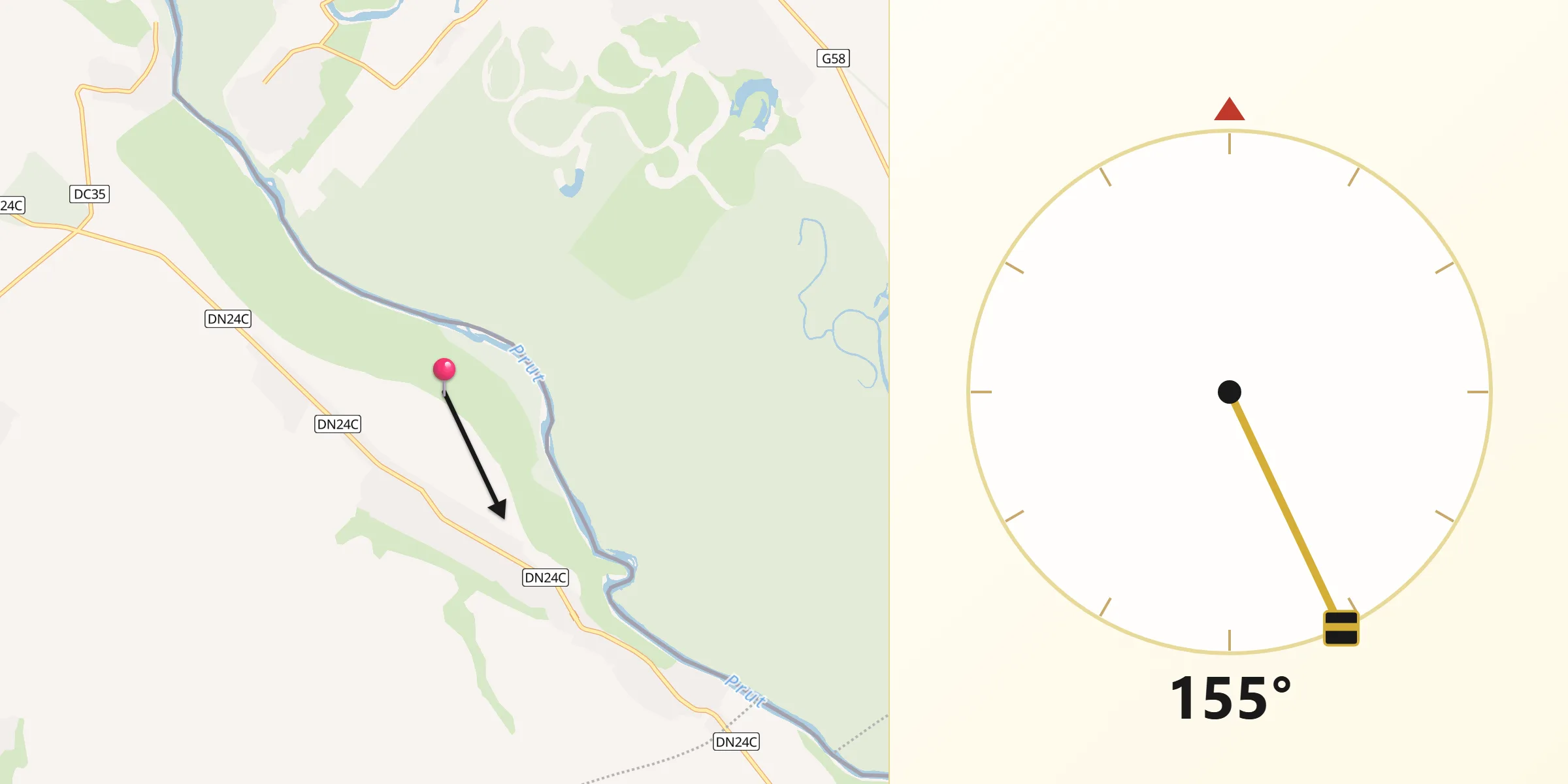 Direcția Qibla din Santa Mare