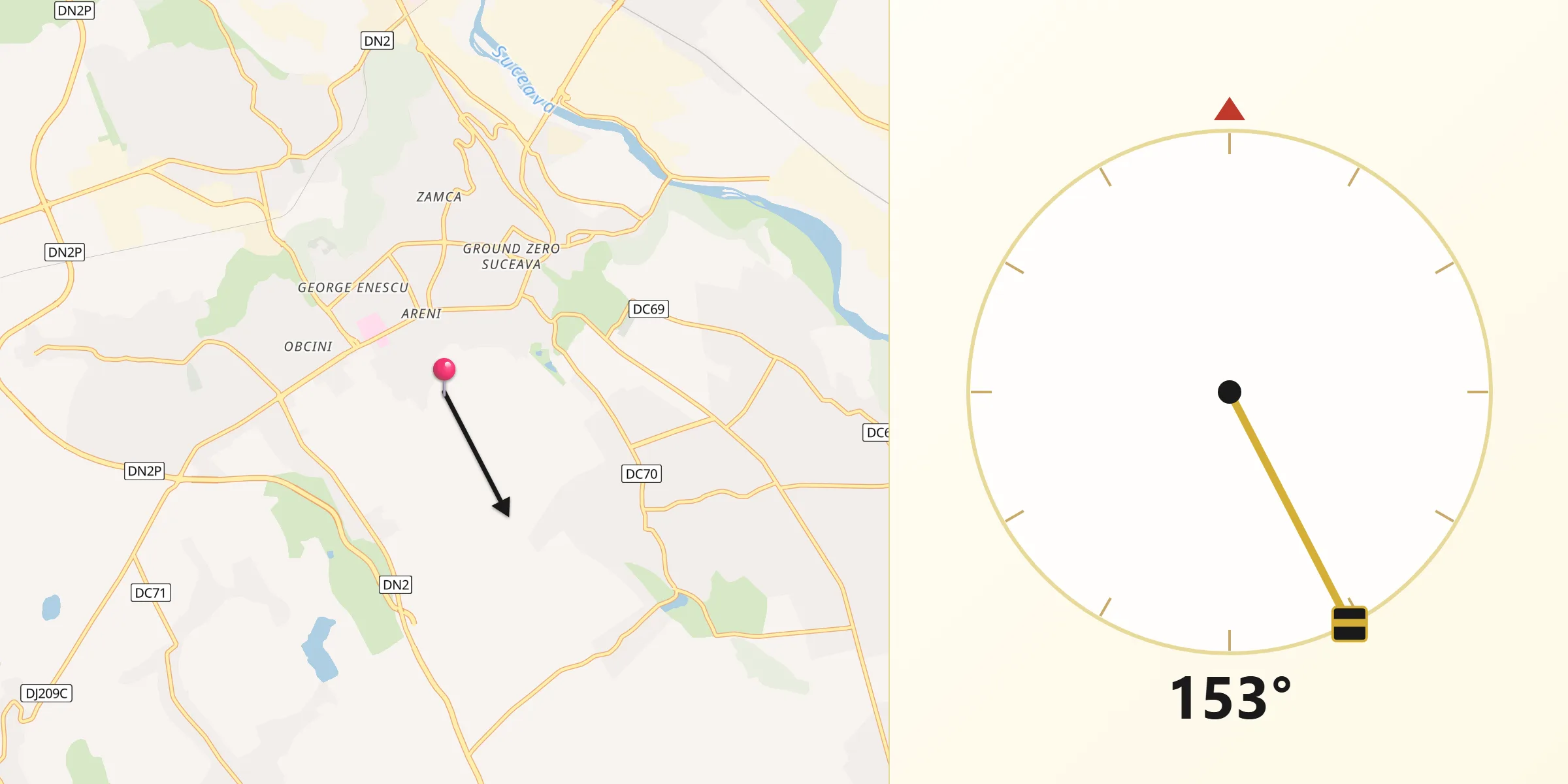 Direcția Qibla din Suceava