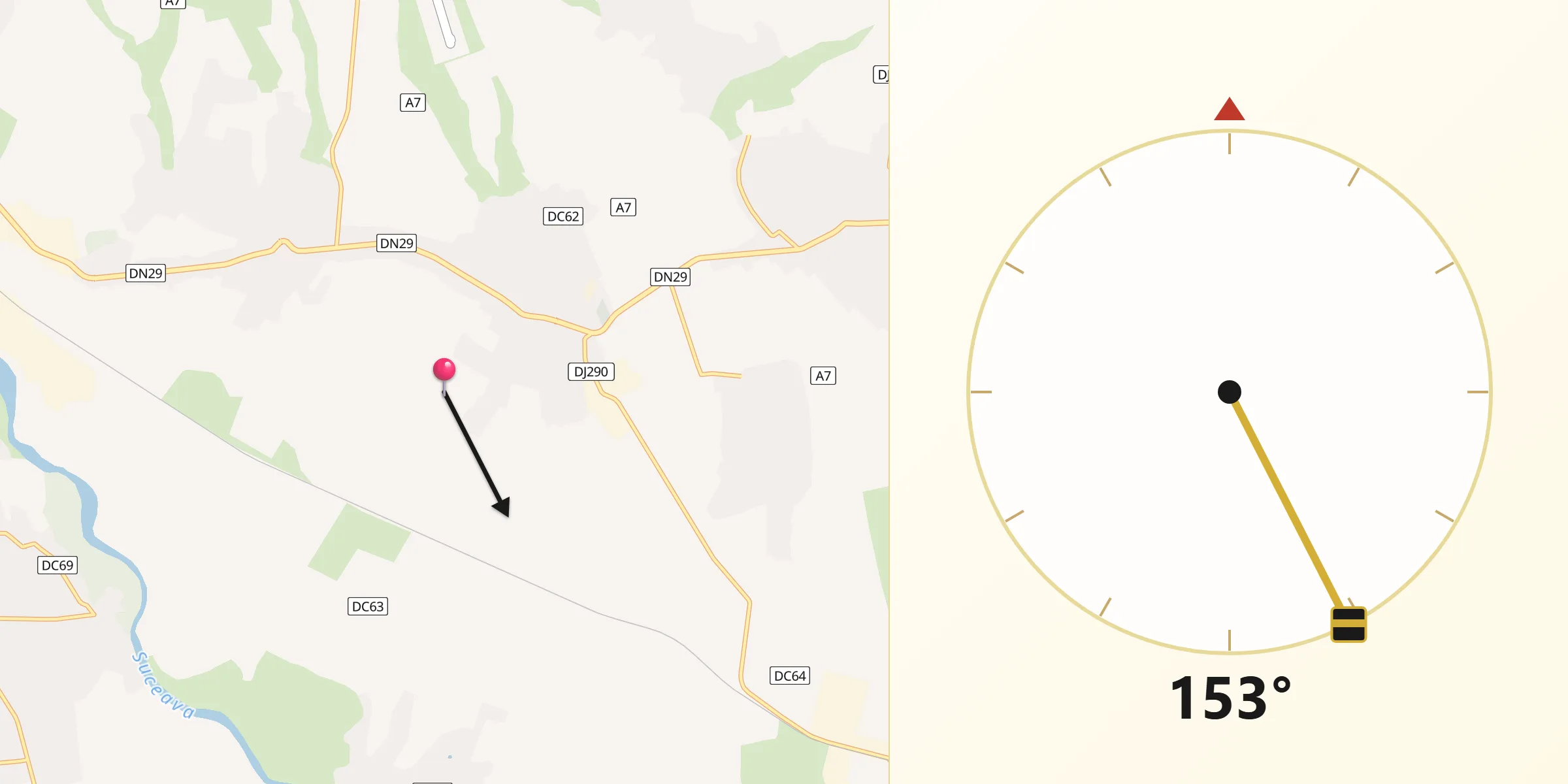 Direcția Qibla din Oraş Salcea
