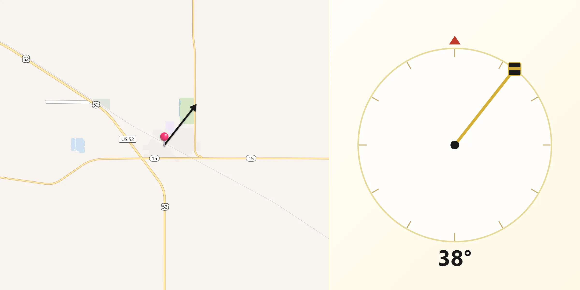 Qibla Direction from Fessenden