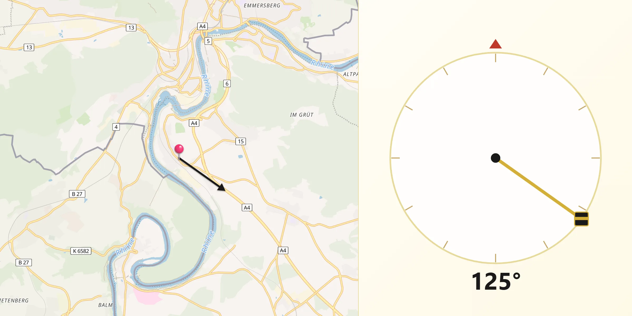 Direzione della Qibla da Dachsen