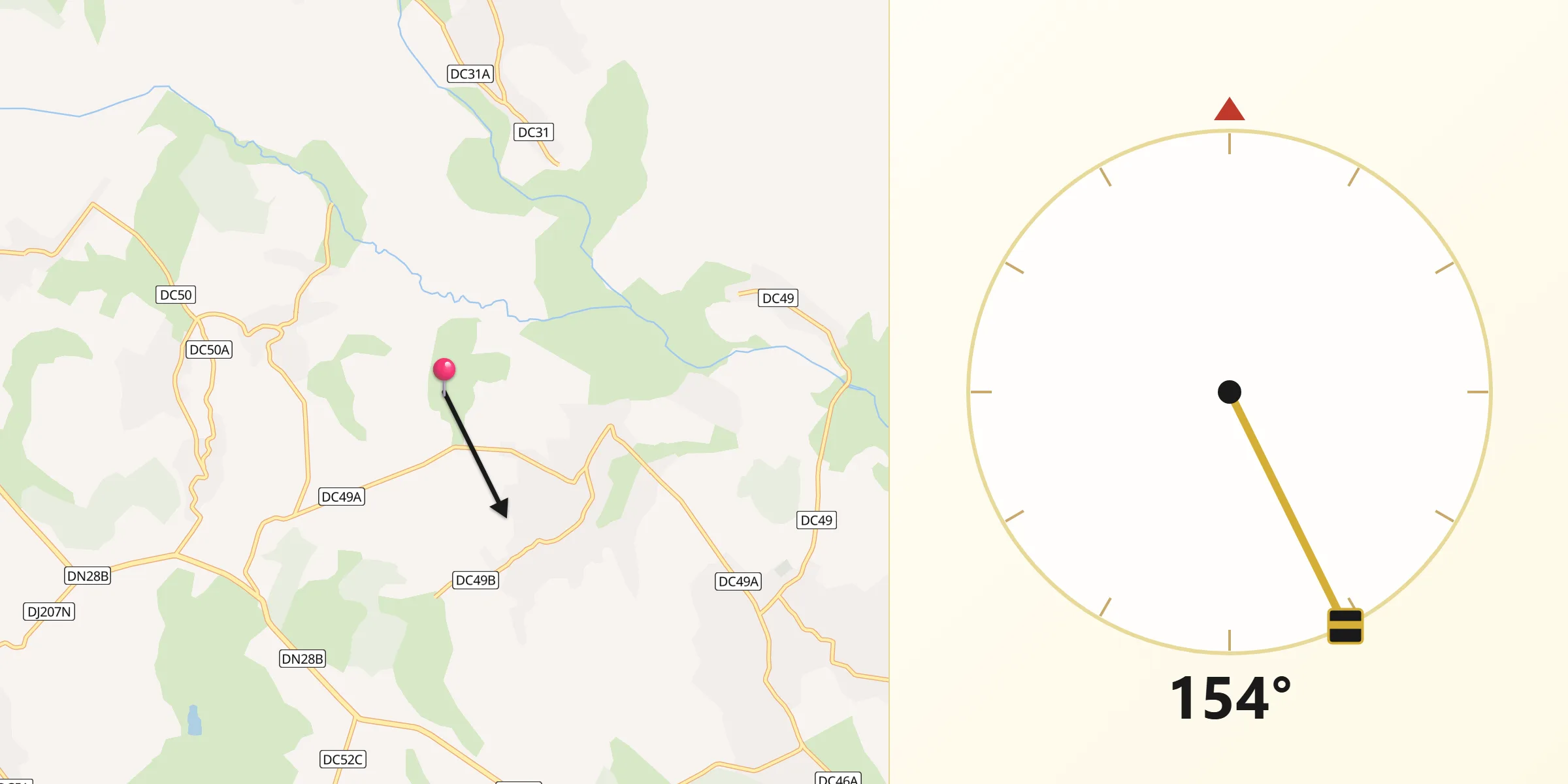 Direcția Qibla din Comuna Băluşeni