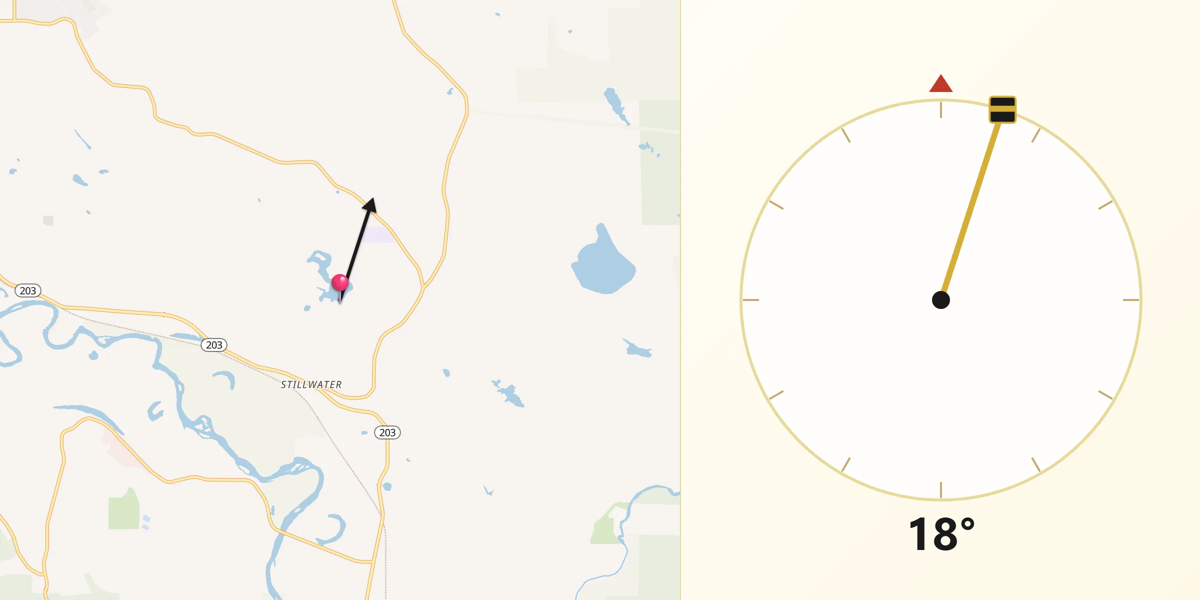 Qibla Direction from Lake Marcel-Stillwater