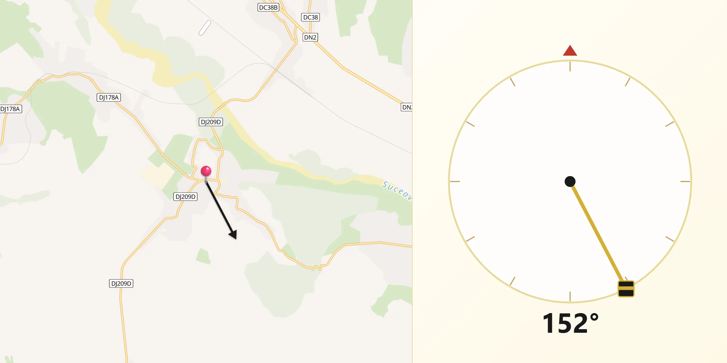 Direcția Qibla din Costâna