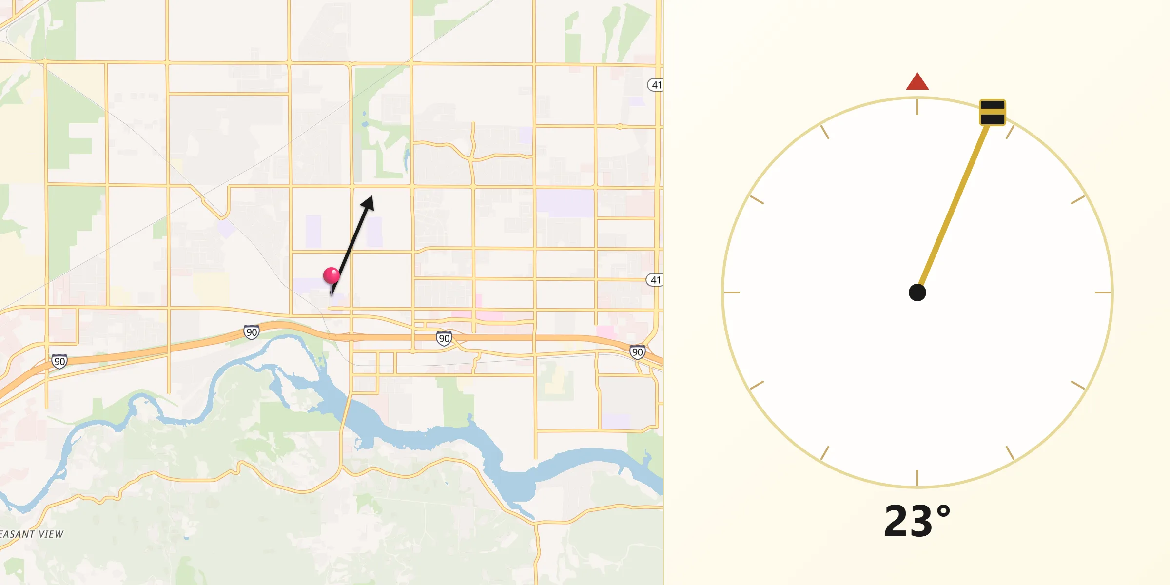 Qibla Direction from Post Falls