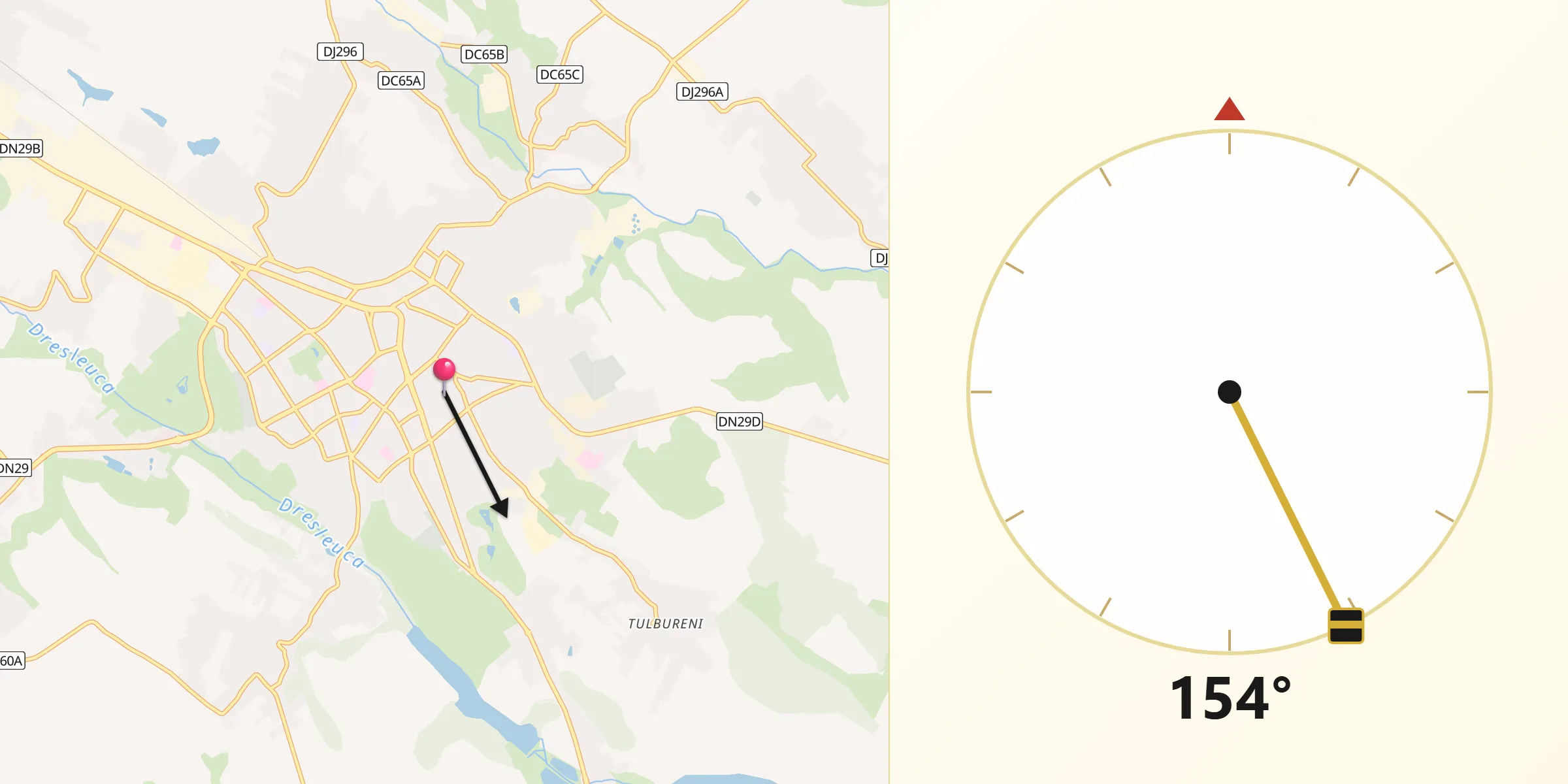 Direcția Qibla din Municipiul Botoşani
