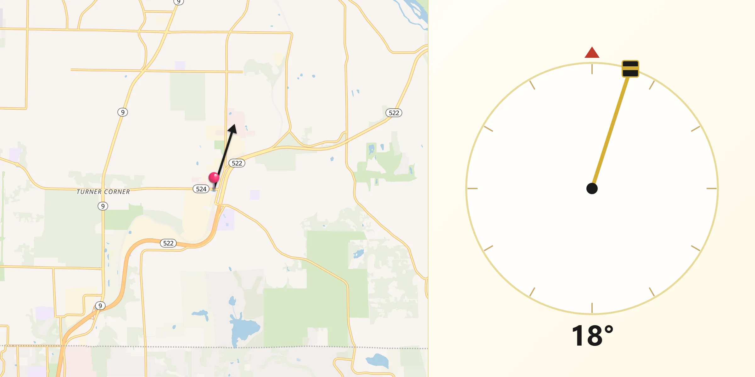 Qibla Direction from Maltby
