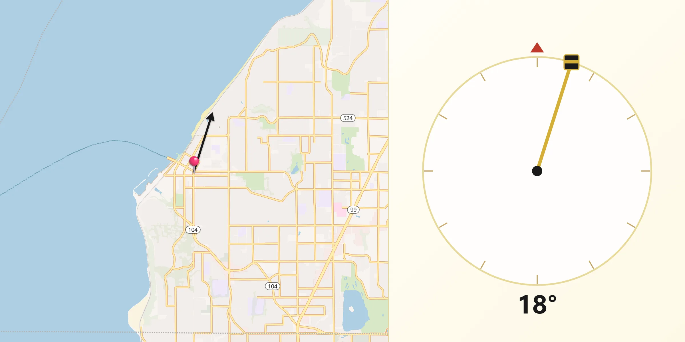 Qibla Direction from Edmonds
