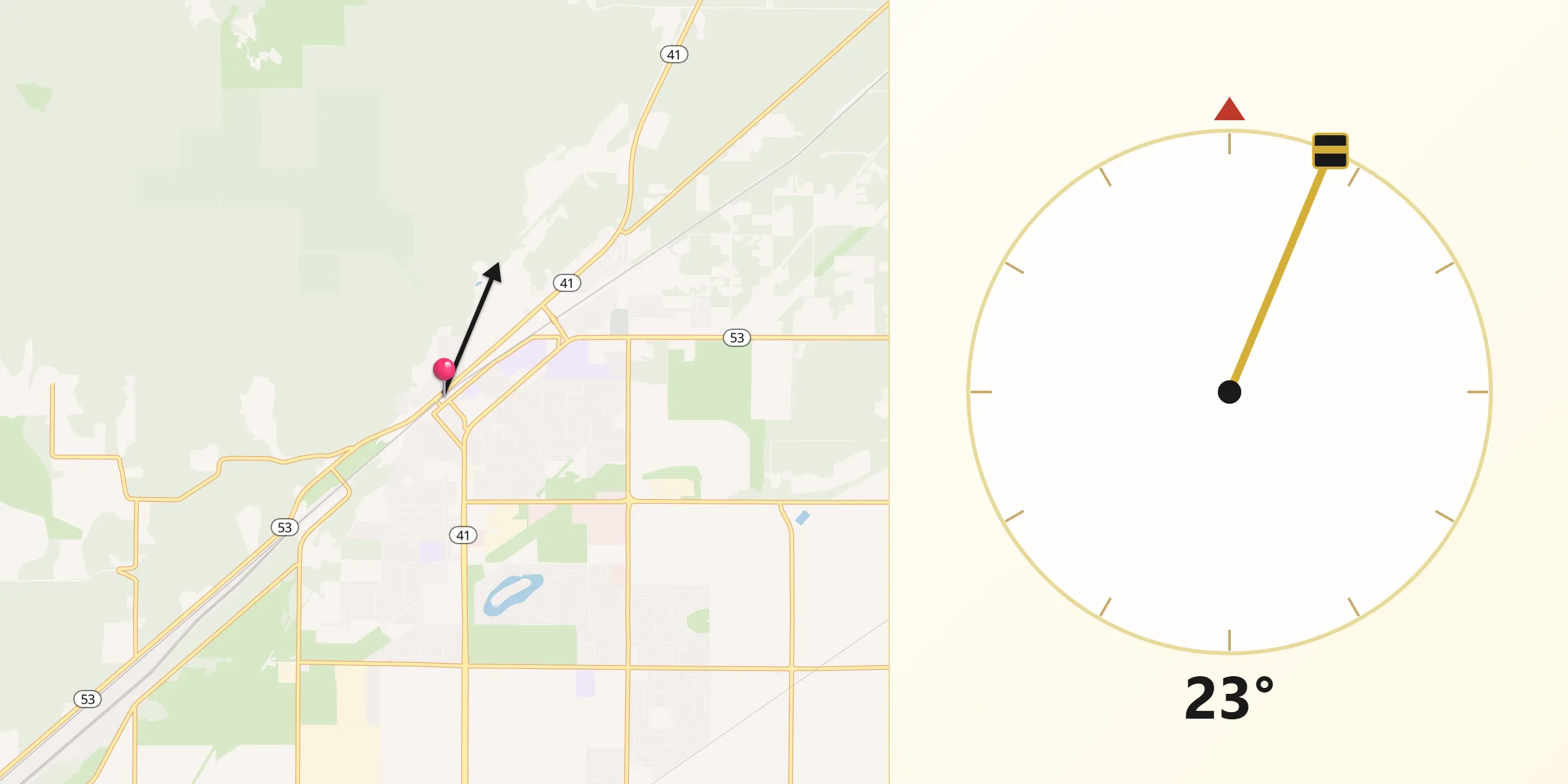 Qibla Direction from Rathdrum
