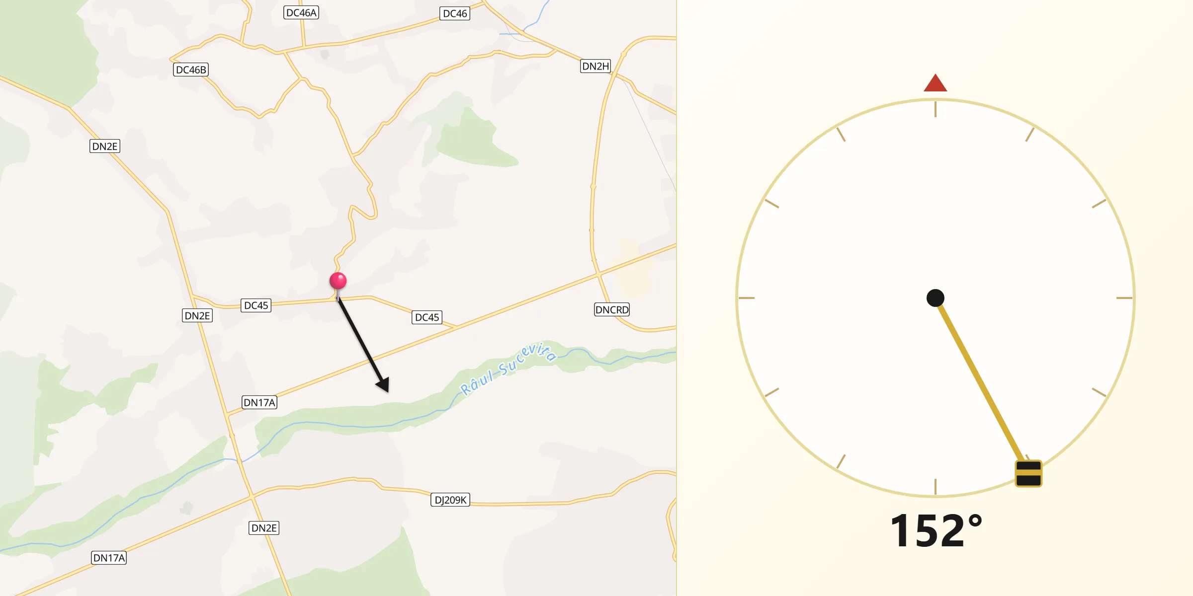Direcția Qibla din Comuna Horodnic De Sus