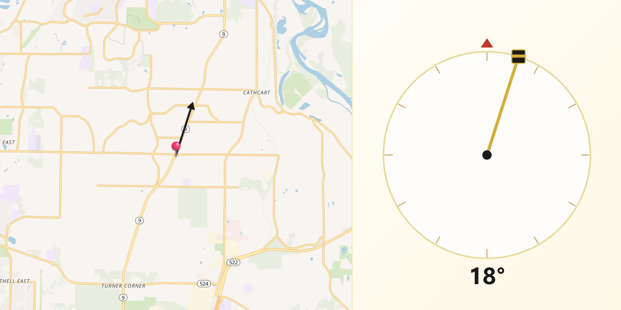 Qibla Direction from Clearview