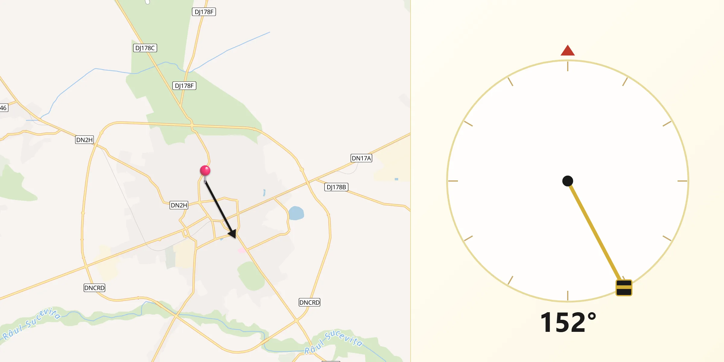 Direcția Qibla din Municipiul Rãdãuţi
