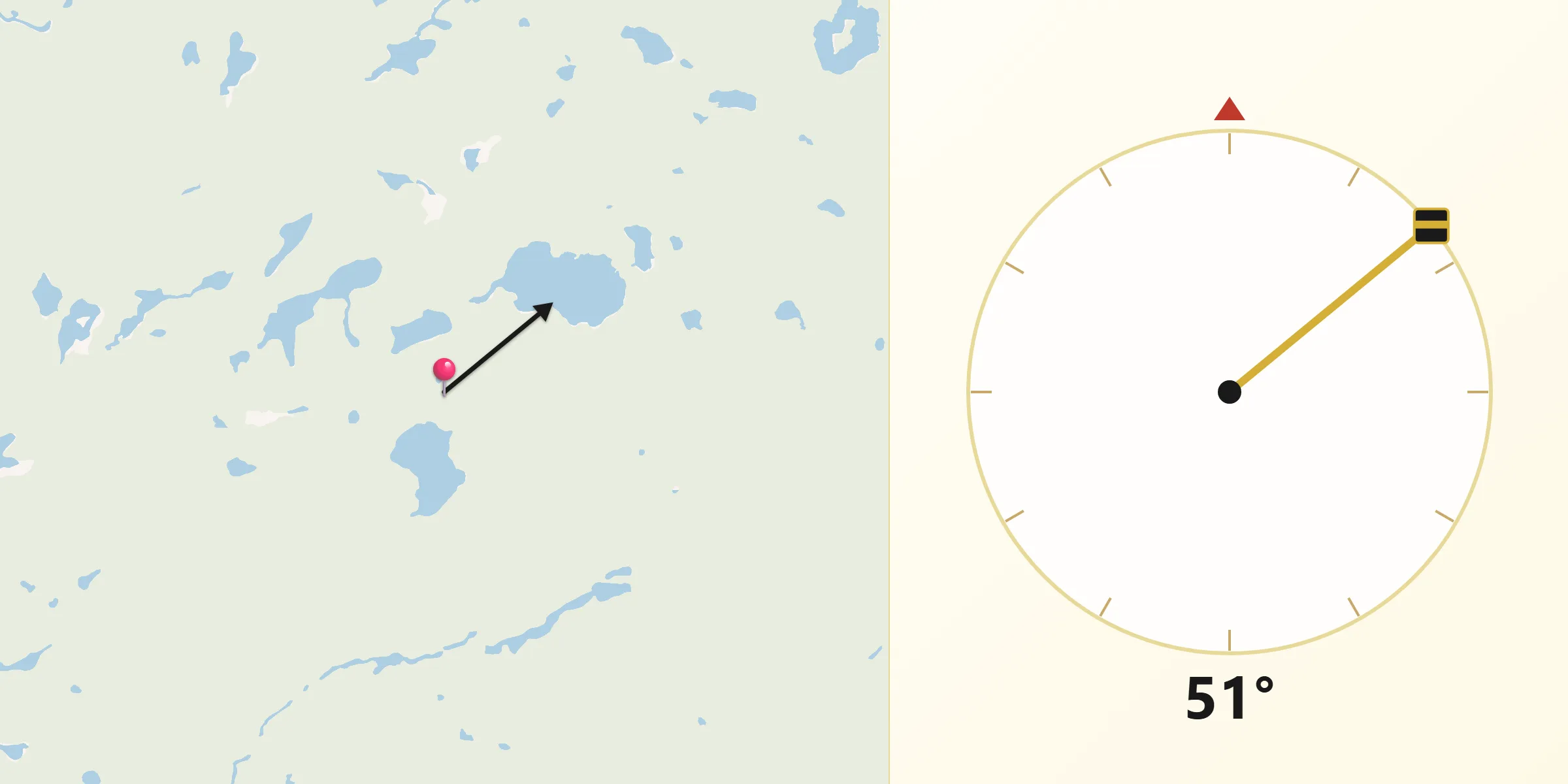 Qibla Direction from Algoma