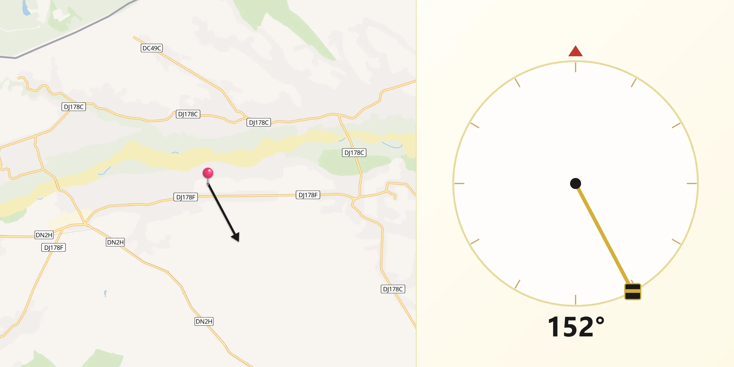 Direcția Qibla din Comuna Gălăneşti