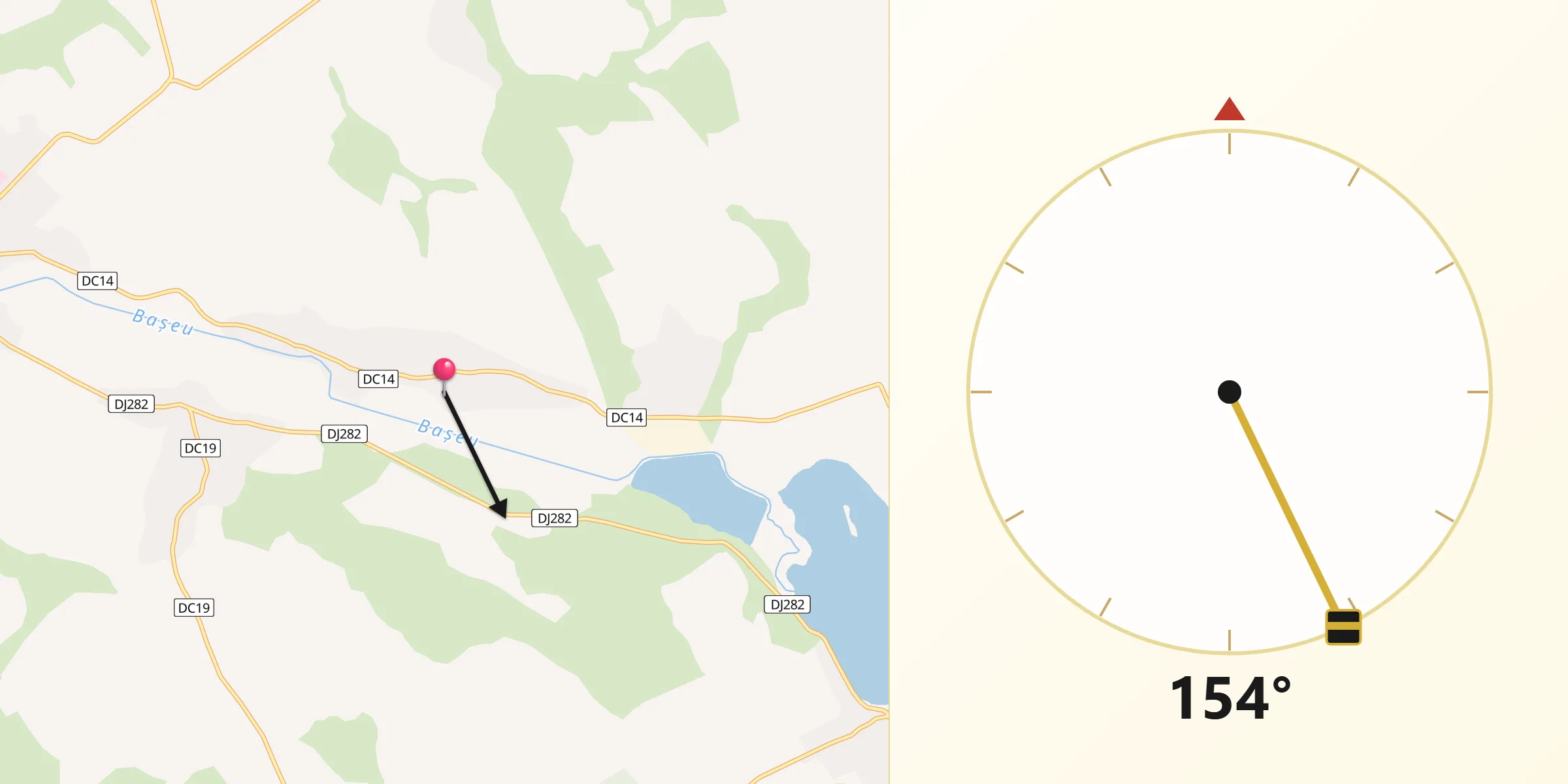 Direcția Qibla din Comuna Vlăsineşti