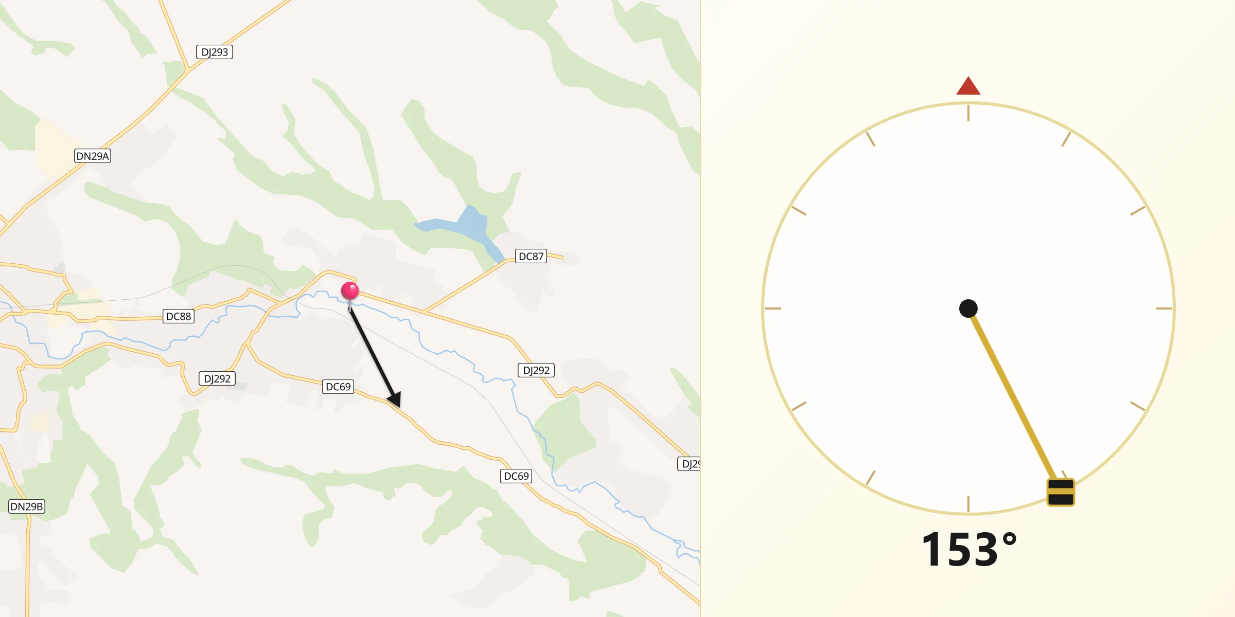 Direcția Qibla din Comuna Broscăuţi