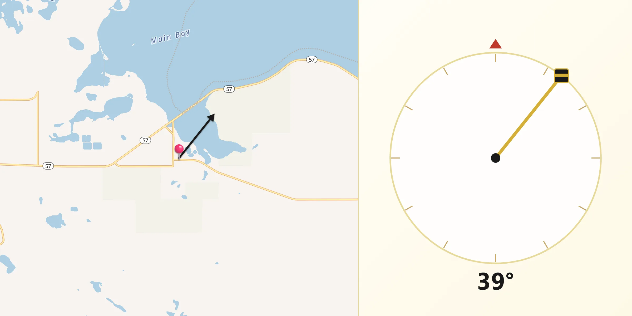 Qibla Direction from Fort Totten