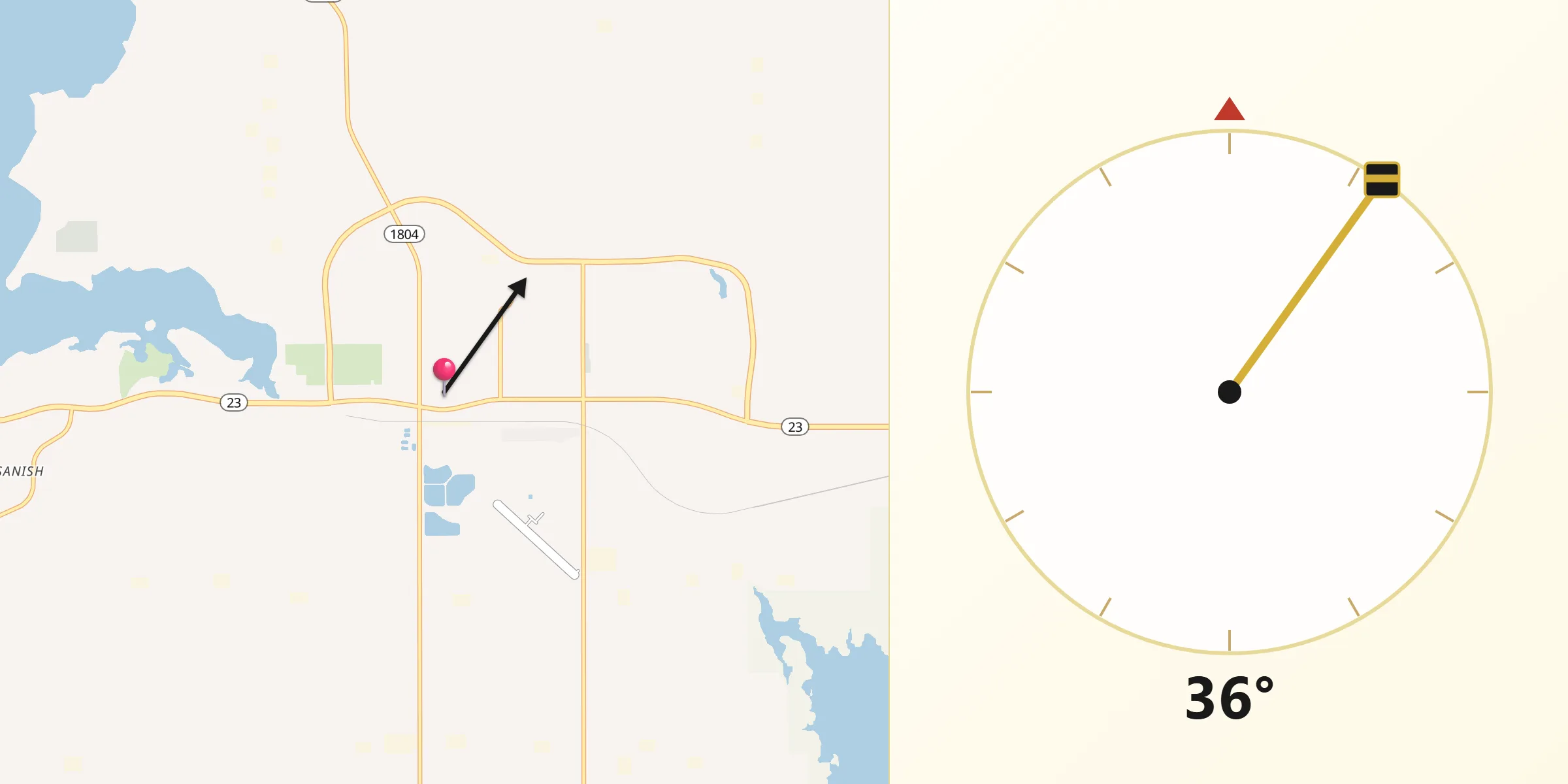 Qibla Direction from New Town