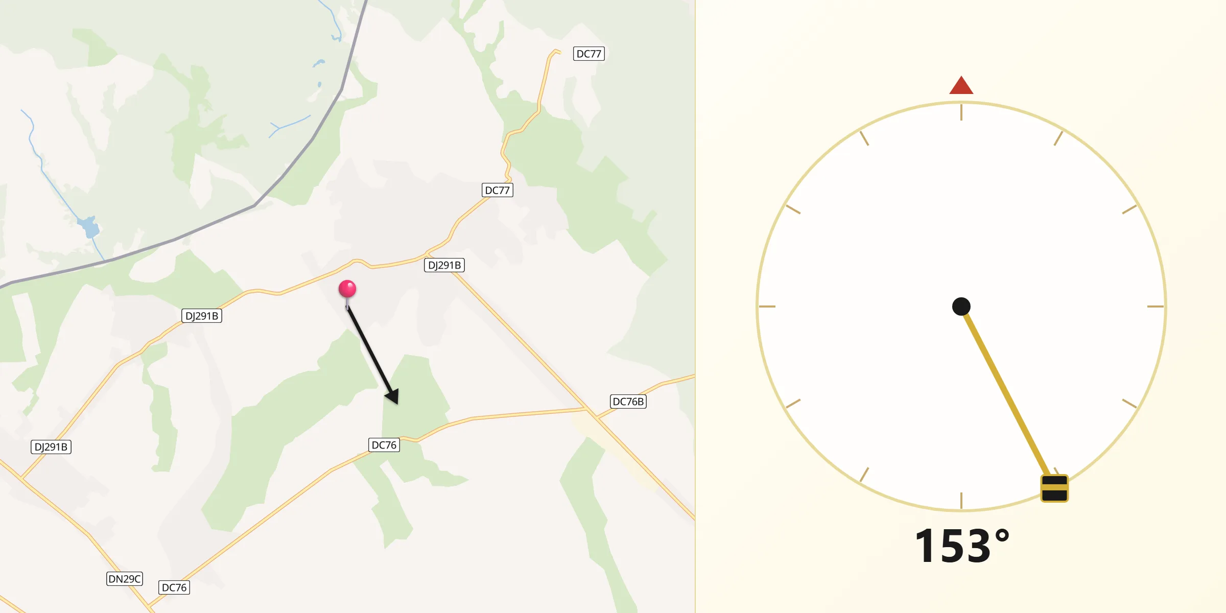 Direcția Qibla din Dersca