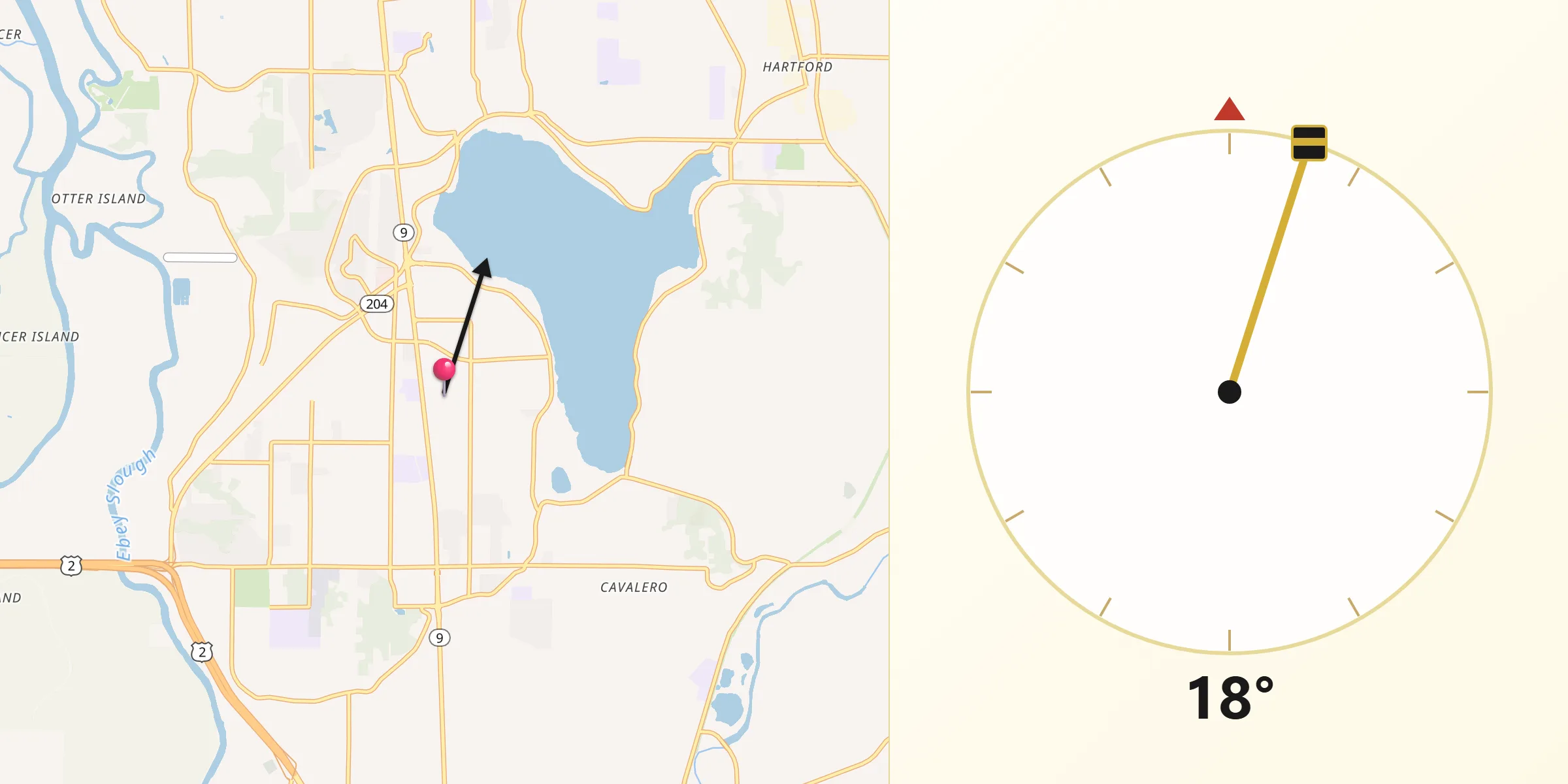 Qibla Direction from West Lake Stevens