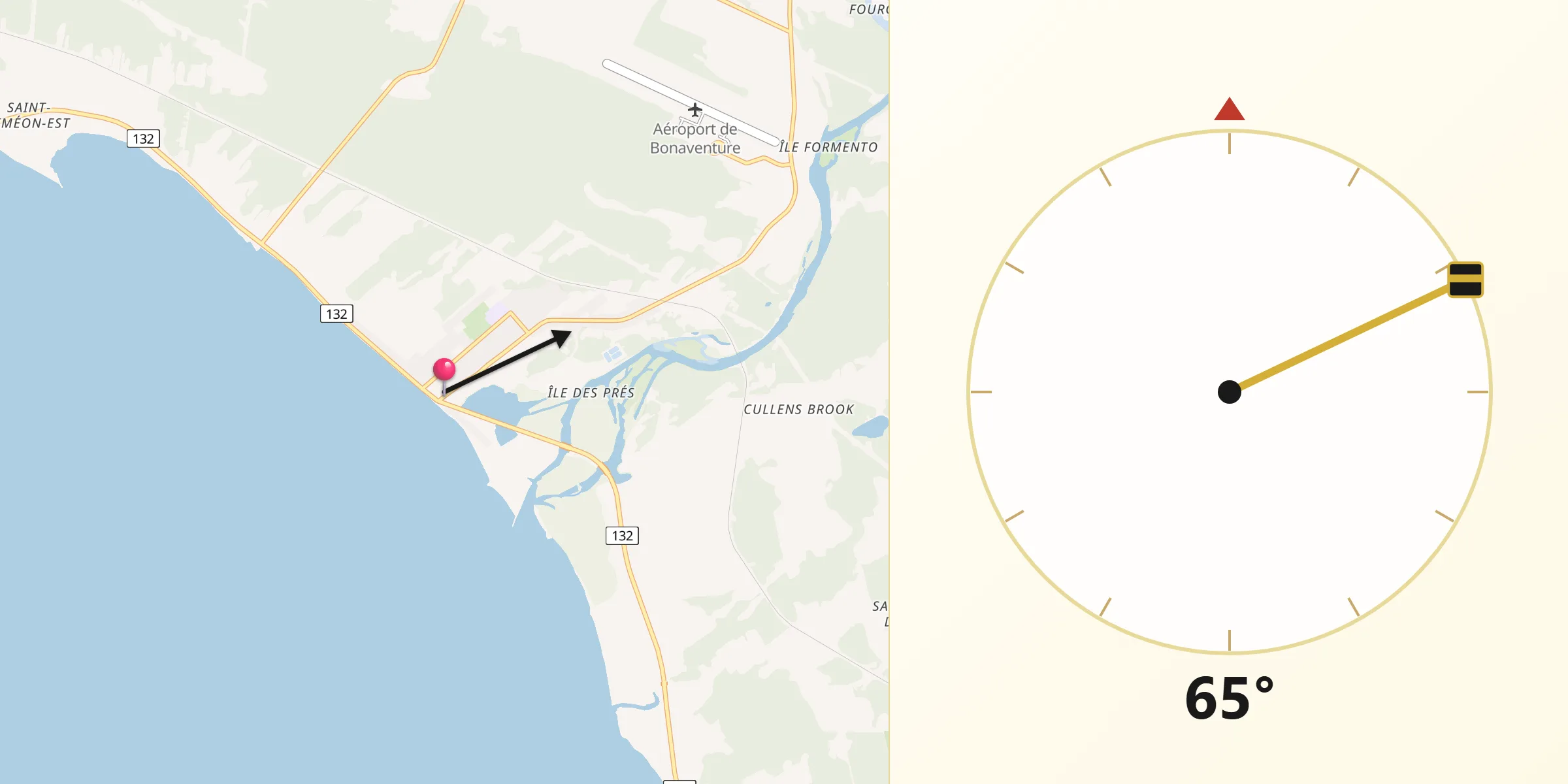 Qibla Direction from Bonaventure