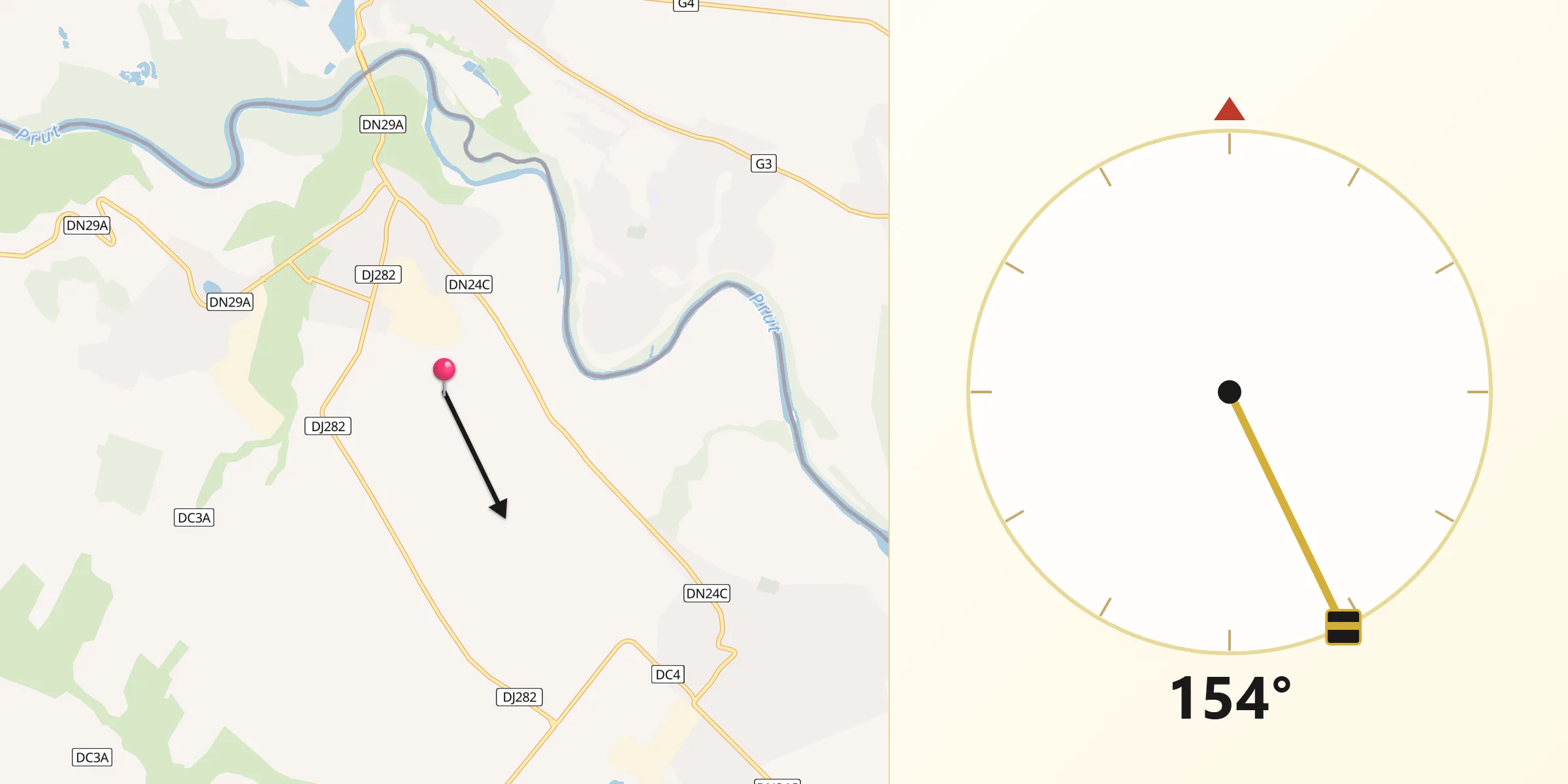 Direcția Qibla din Comuna Rãdãuţi-Prut