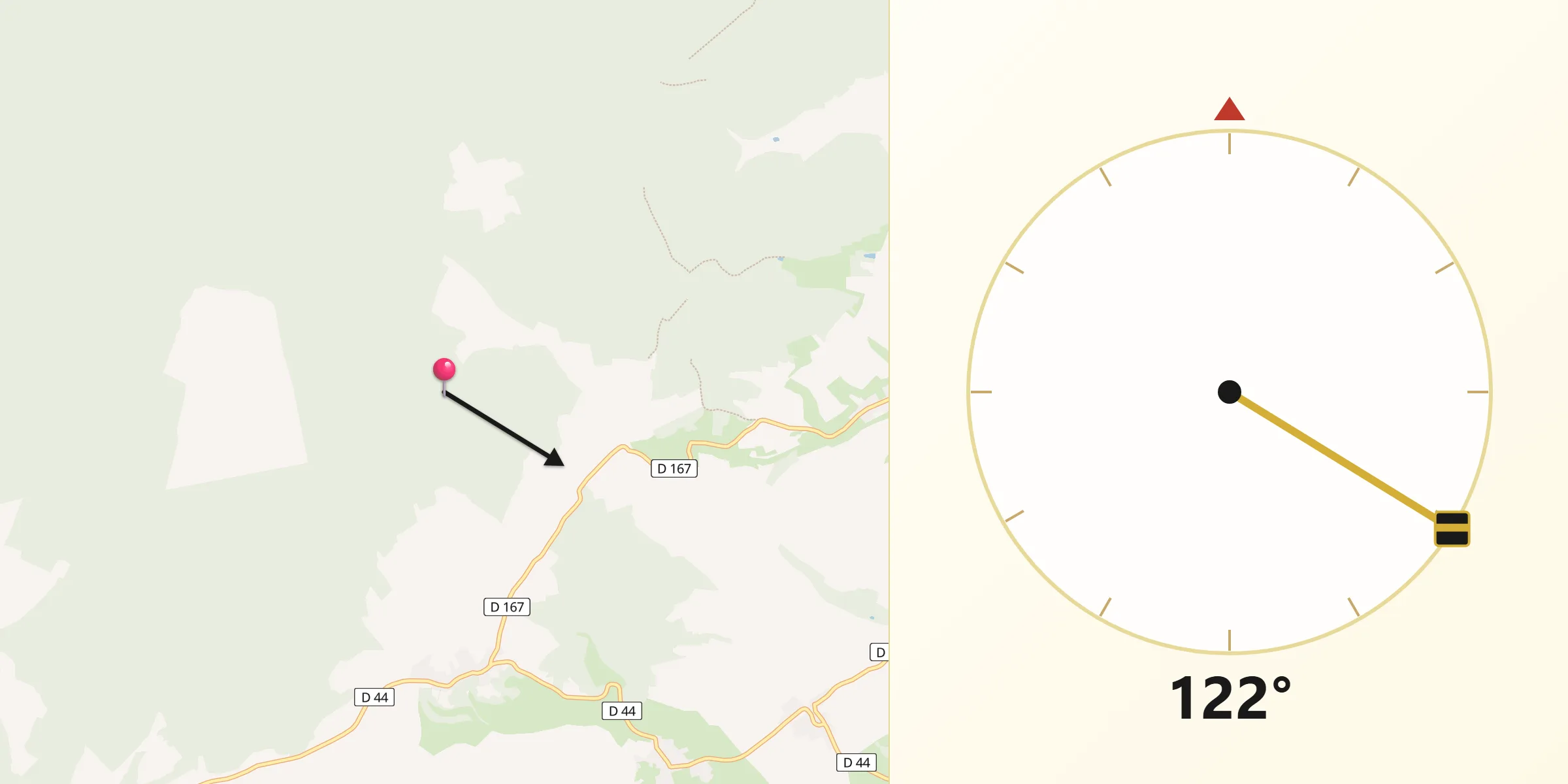 Direction vers la Qibla depuis Ormoy-lès-Sexfontaines