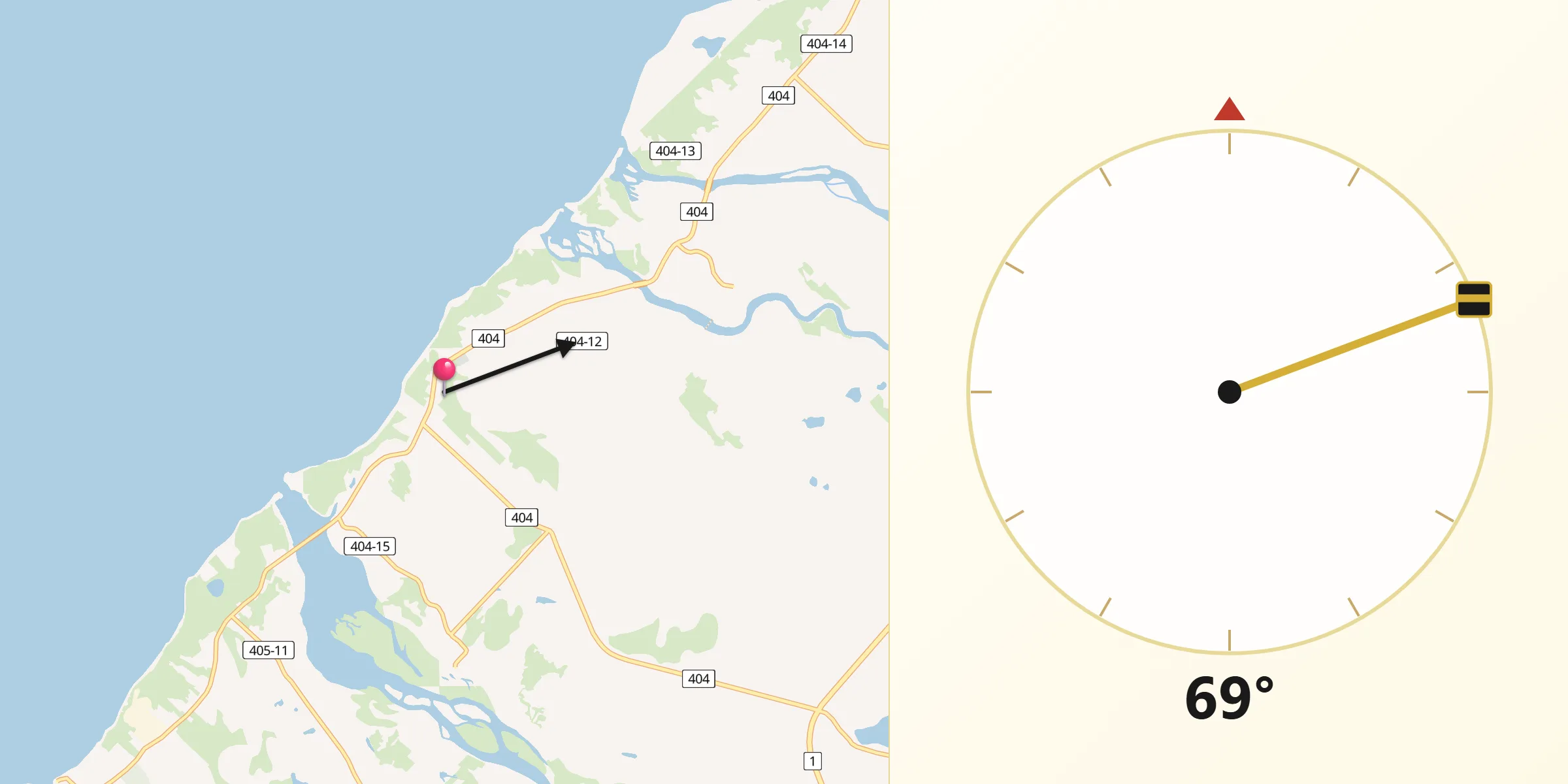 Qibla Direction from Bay St. George South